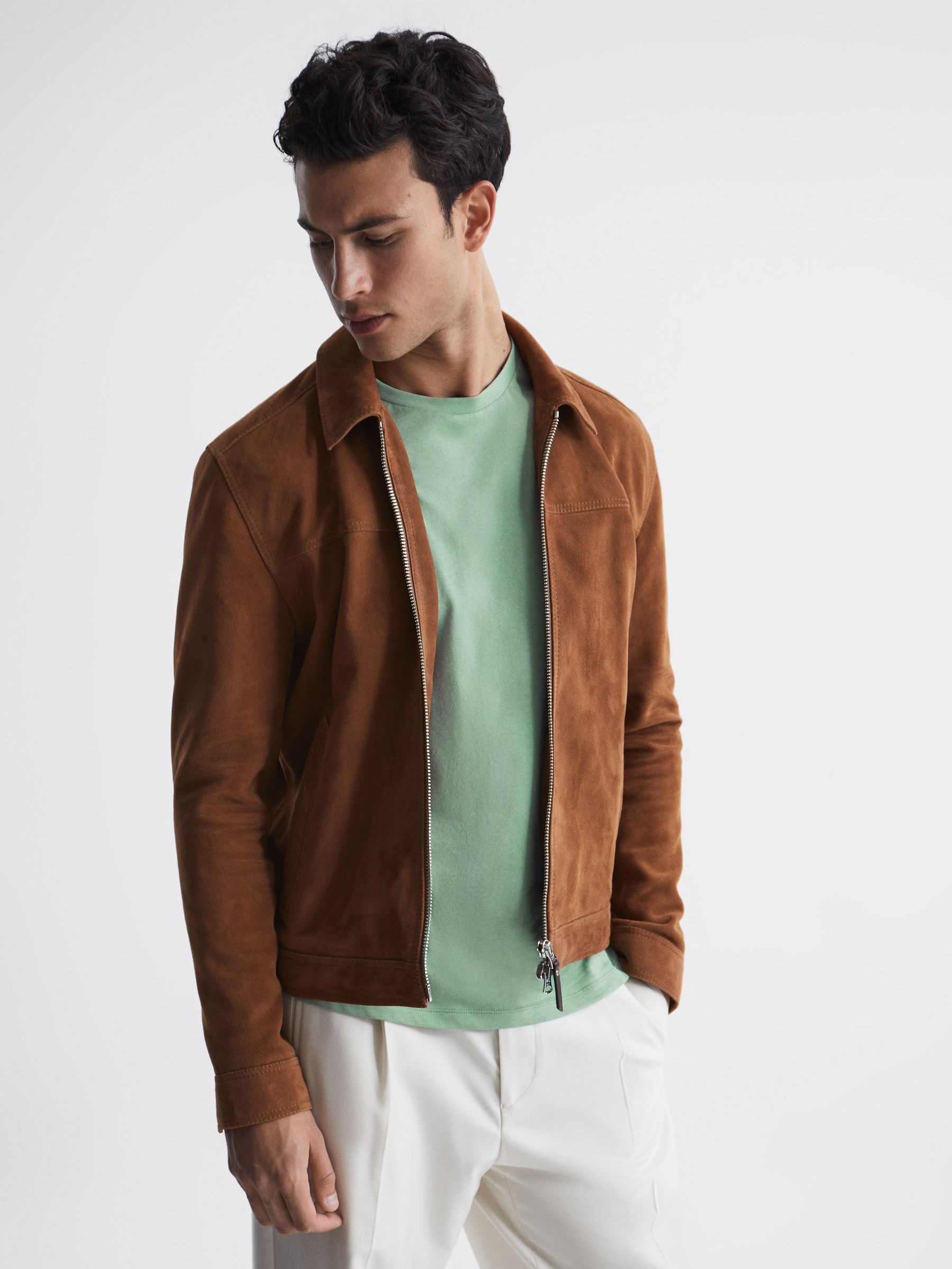 Crew Neck T-Shirt in Frosty Green - Image 7 of 7