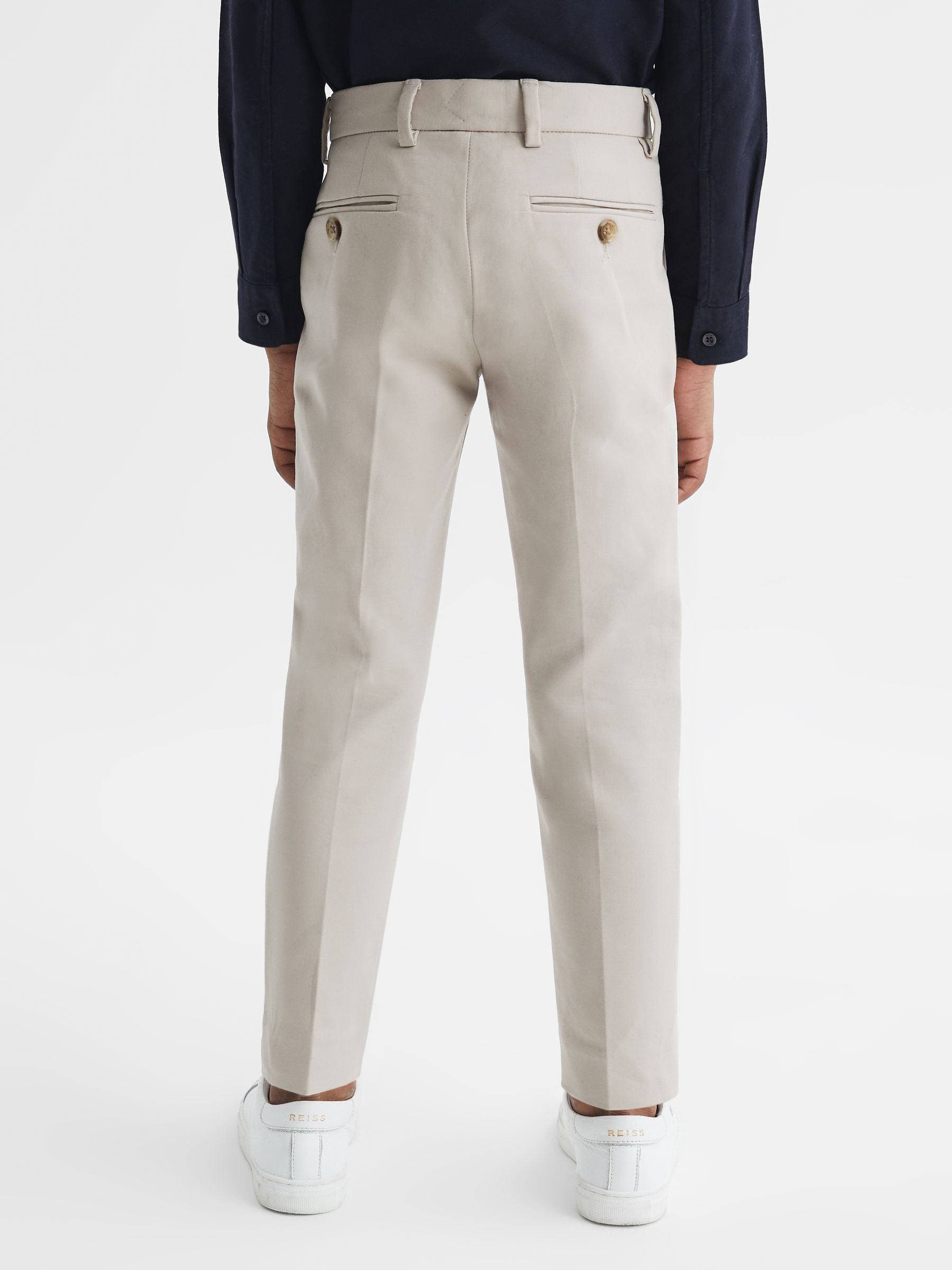 9-14 yrs Slim Fit Chinos in Stone - Image 5 of 8