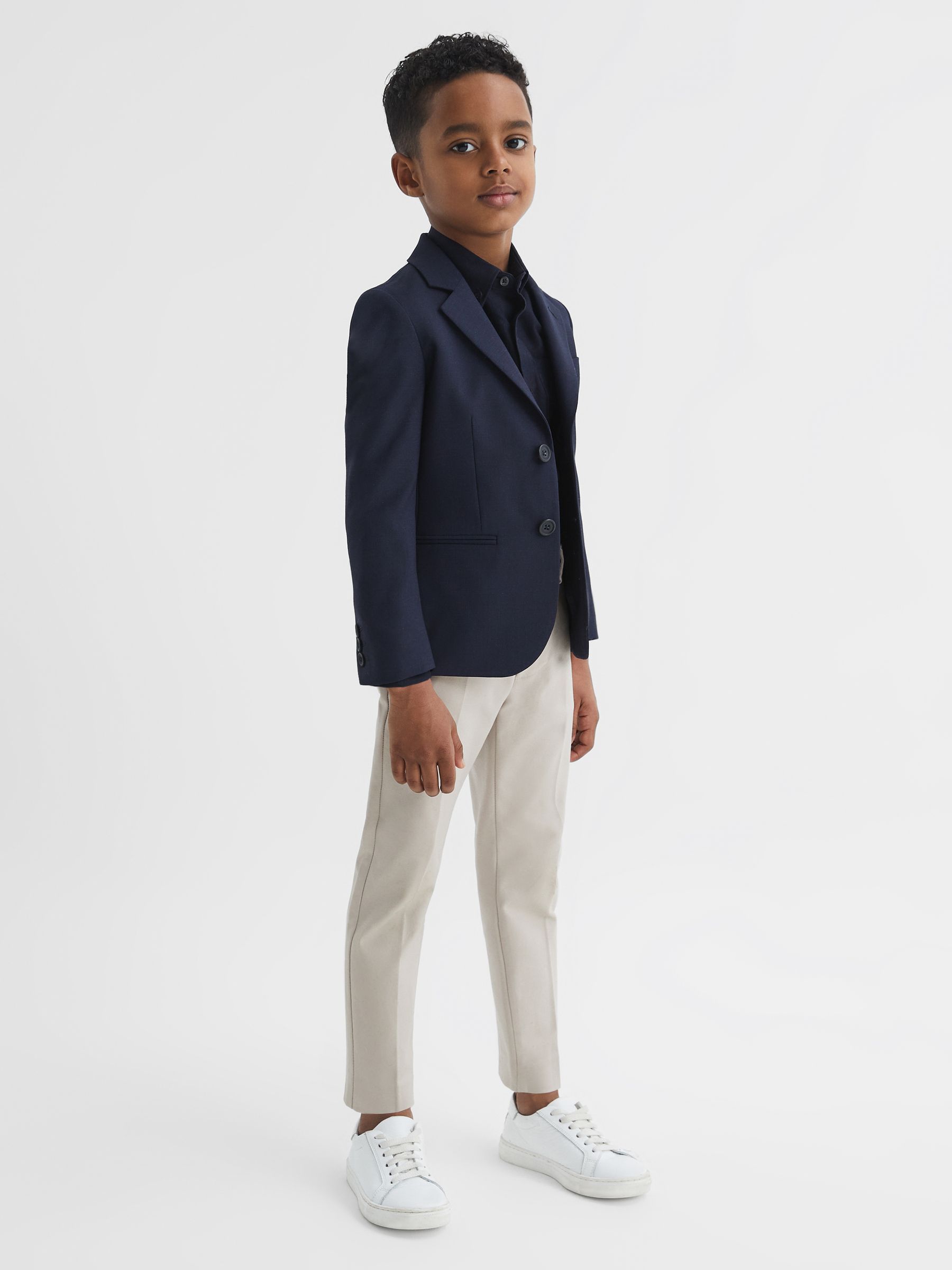 9-14 yrs Slim Fit Chinos in Stone - Image 7 of 8