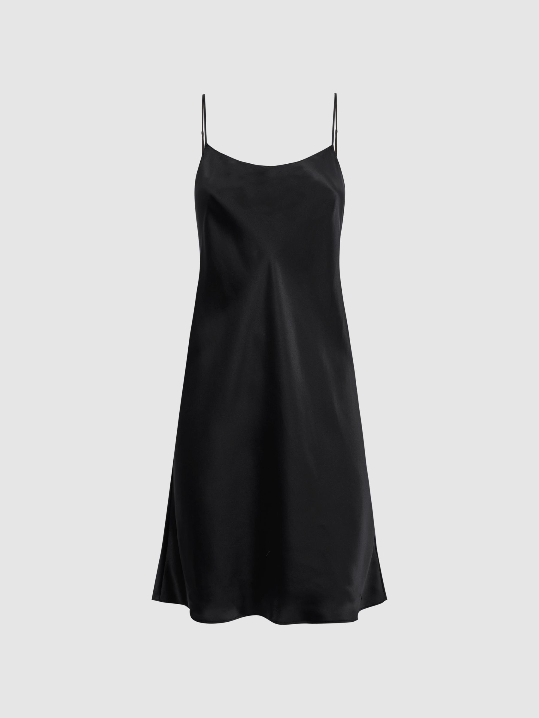 Underwear Silk Night Dress in Black - Image 2 of 4