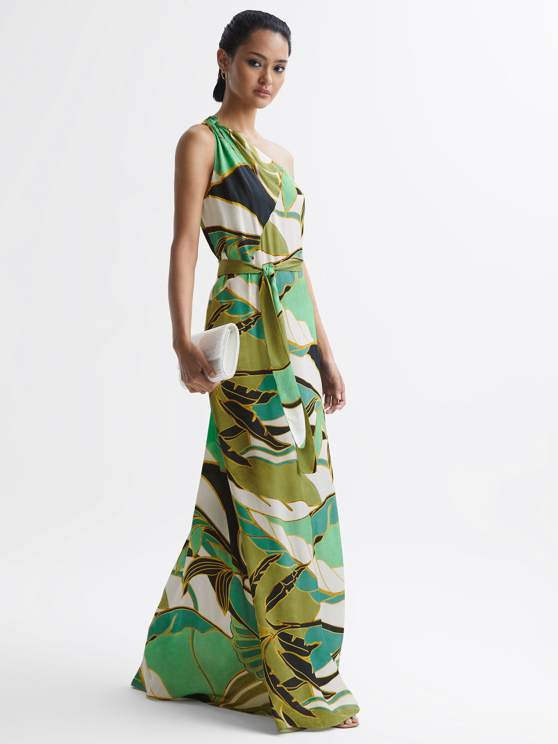 Jungle Print Maxi Dress in Green - Image 4 of 7