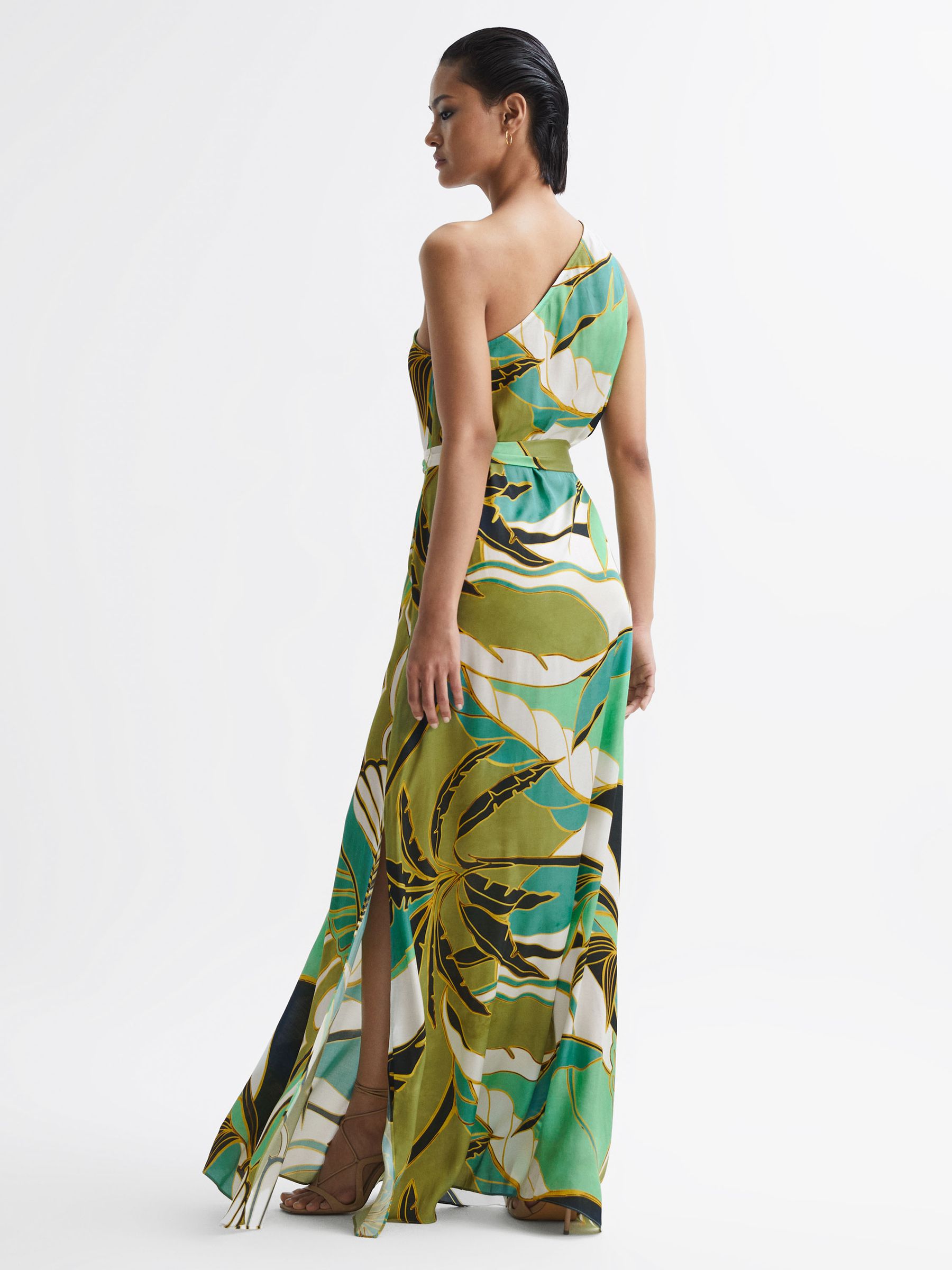 Jungle Print Maxi Dress in Green - Image 5 of 7