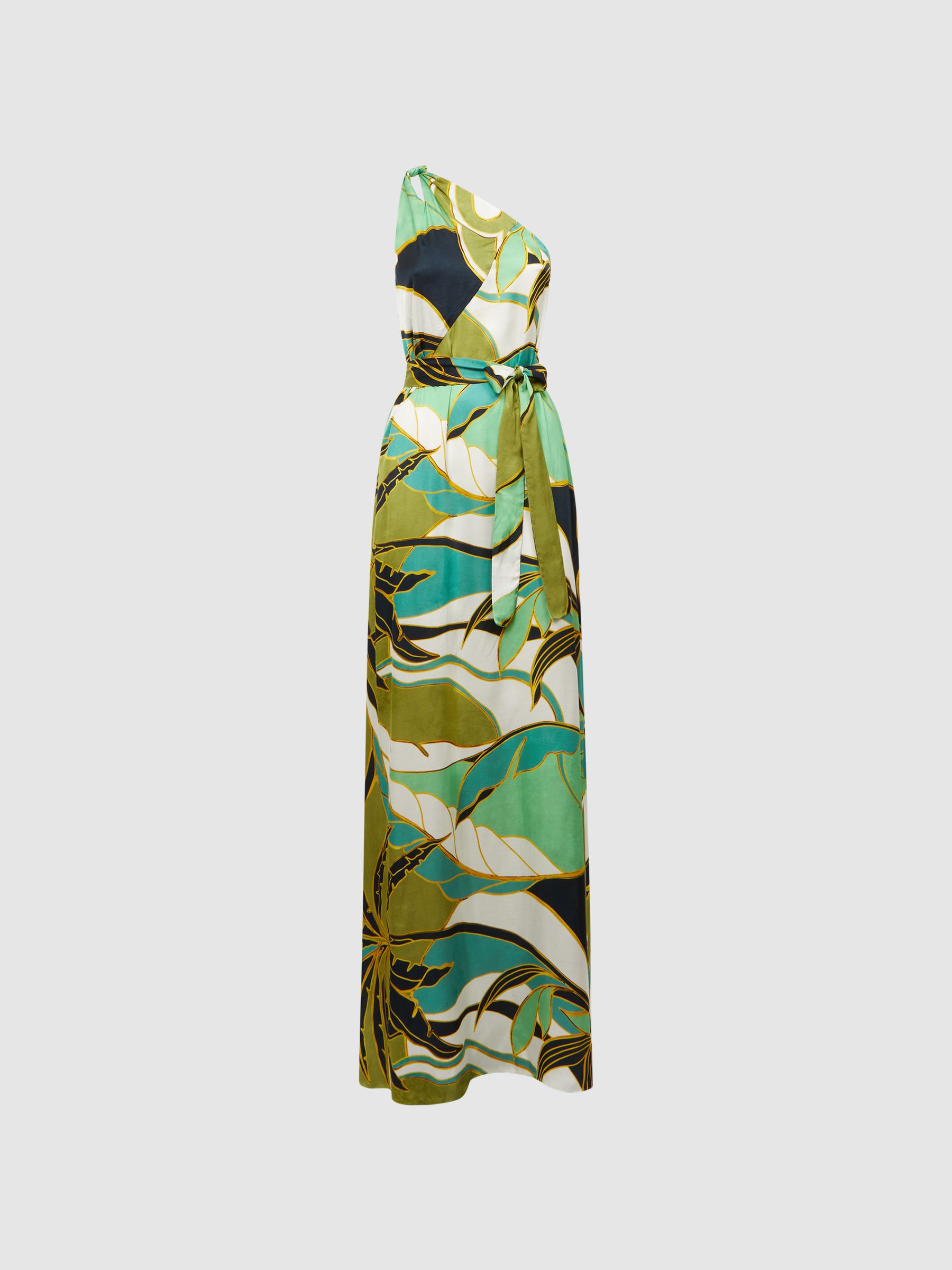Jungle Print Maxi Dress in Green - Image 2 of 6