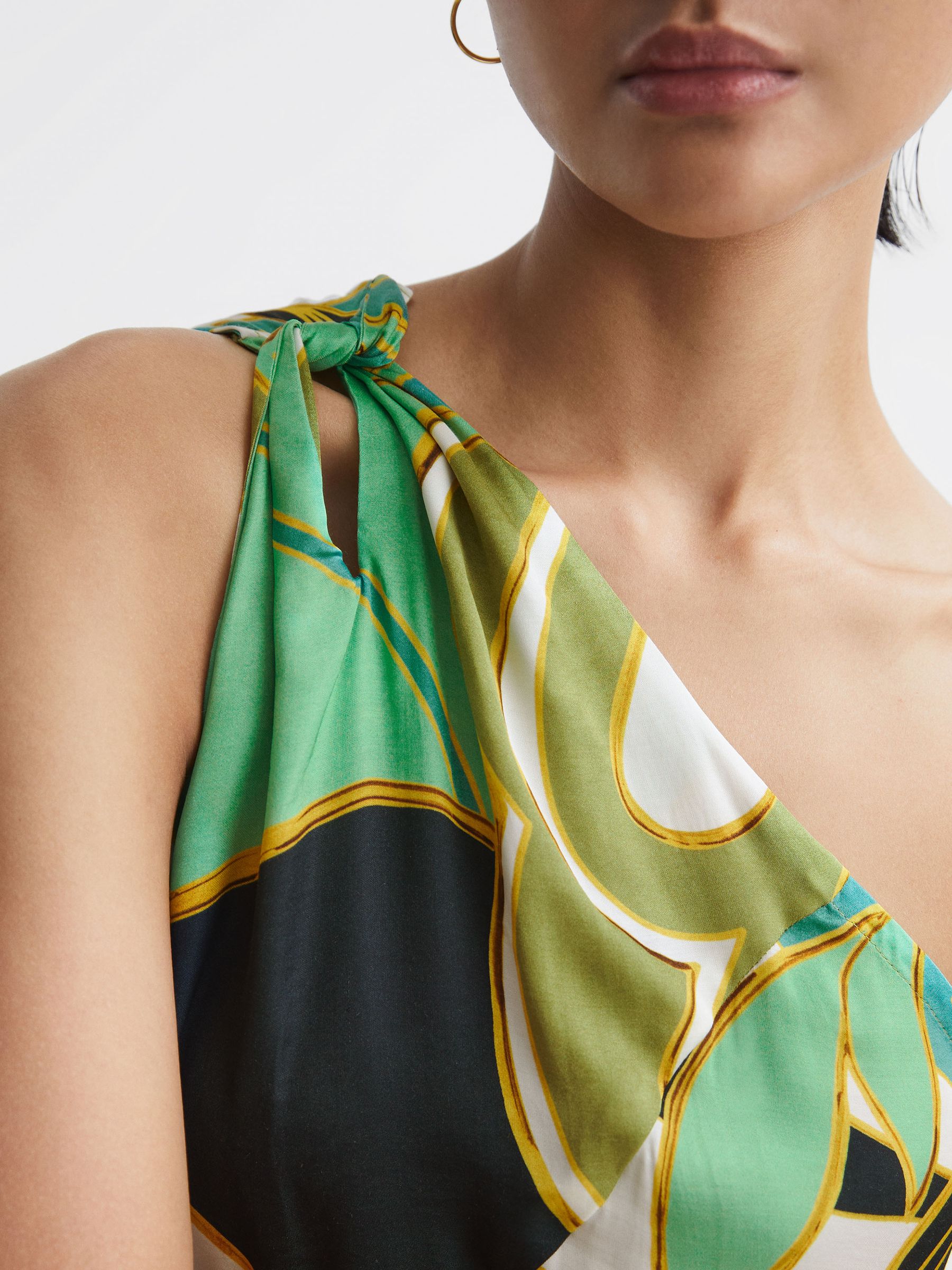 Jungle Print Maxi Dress in Green - Image 4 of 6