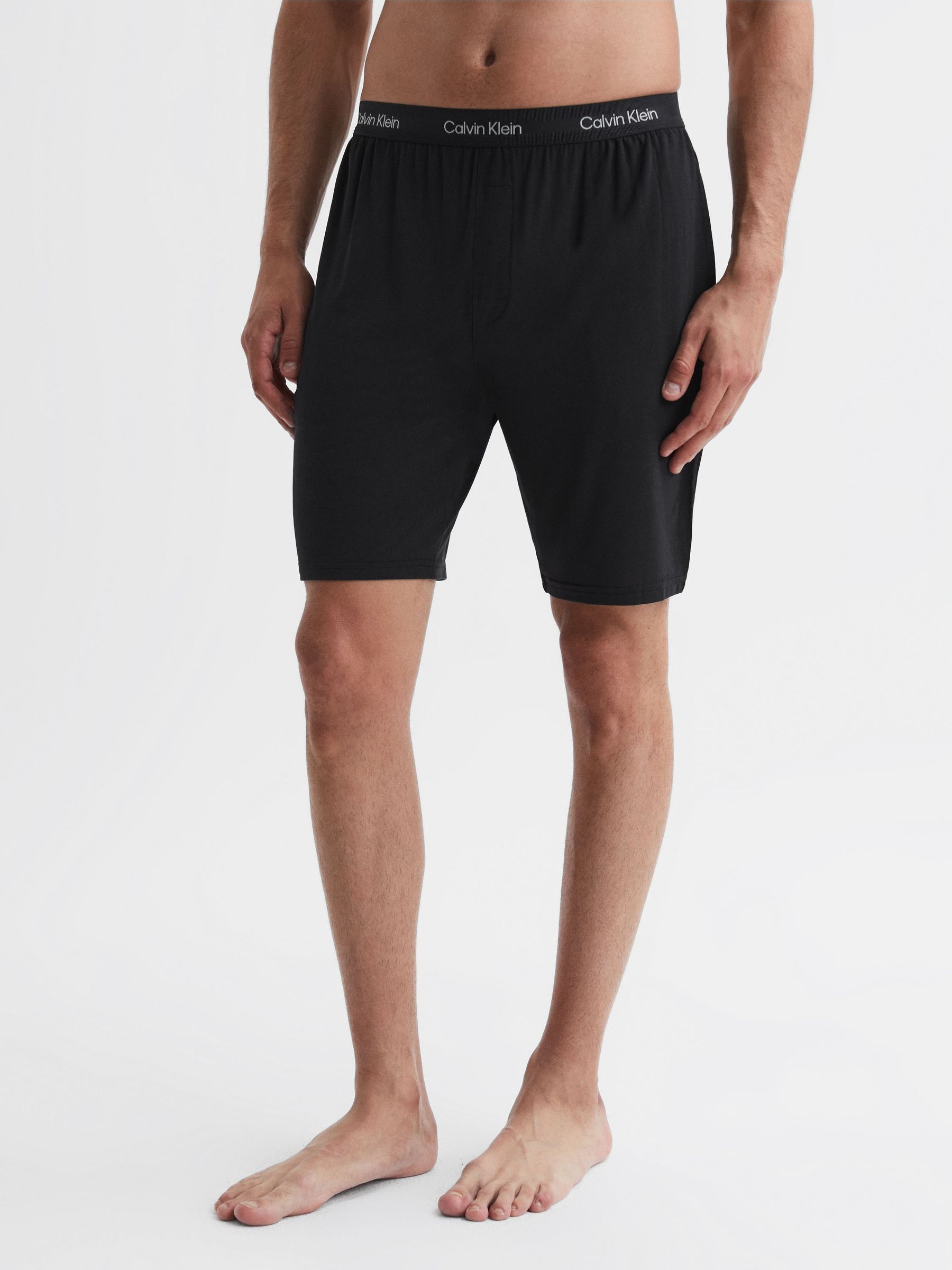Underwear Lounge Elasticated Shorts in Black - Image 1 of 4 Underwear Lounge Elasticated Shorts in Black - Image 1 of 4