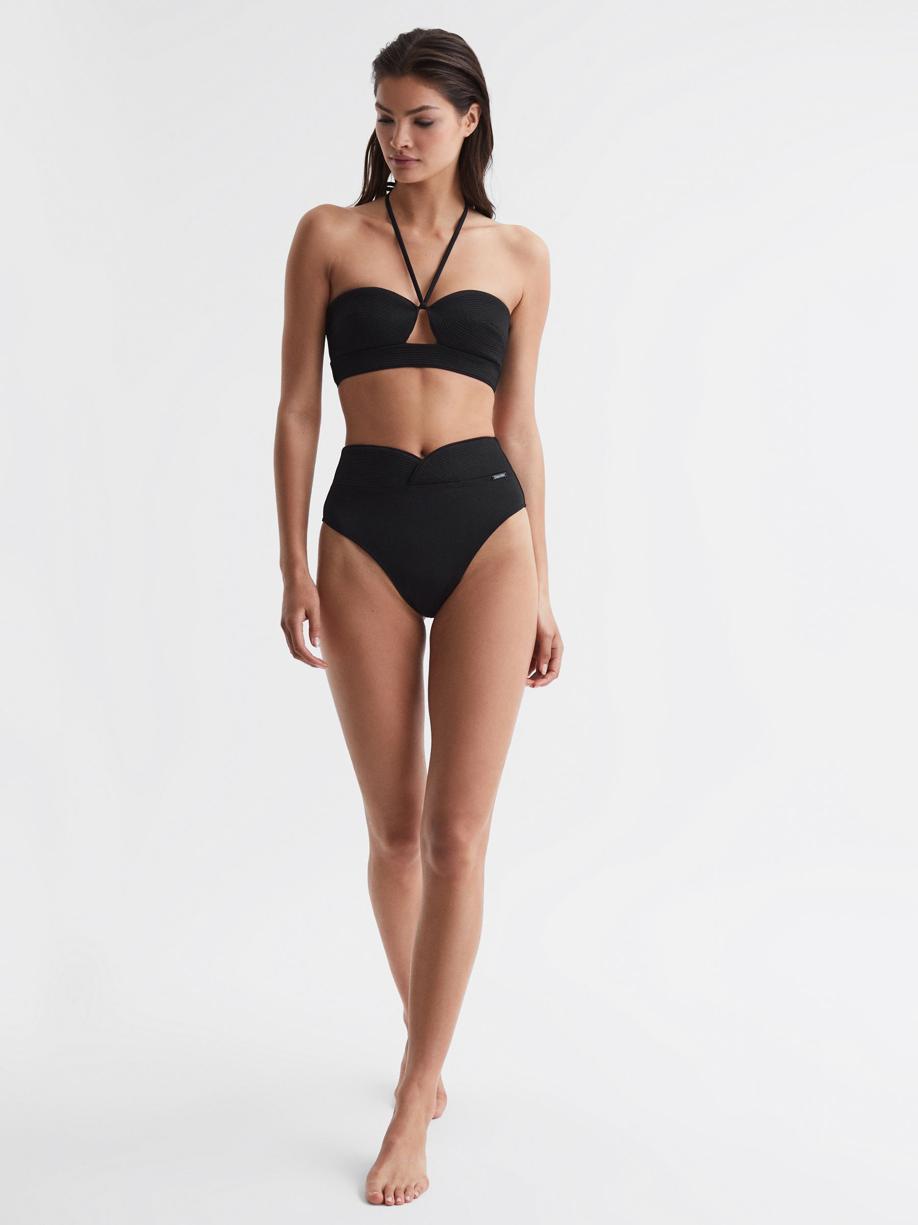 Calvin Klein Underwear Halterneck Bikini Top in Black - Image 1 of 5 Calvin Klein Underwear Halterneck Bikini Top in Black - Image 1 of 5