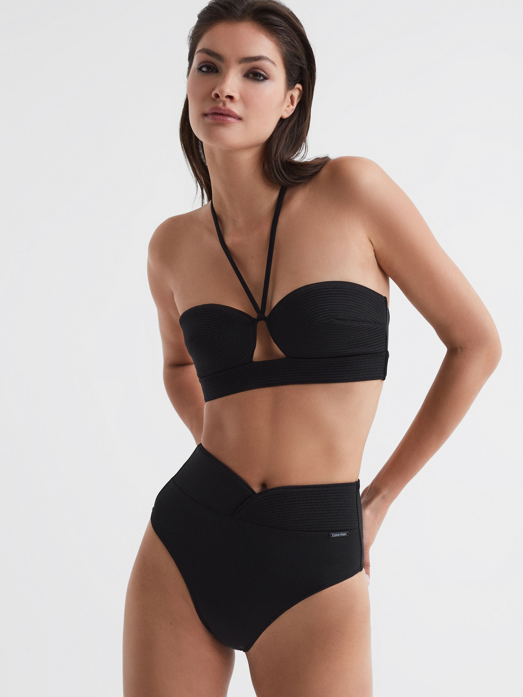 Calvin Klein Underwear Halterneck Bikini Top in Black - Image 3 of 5