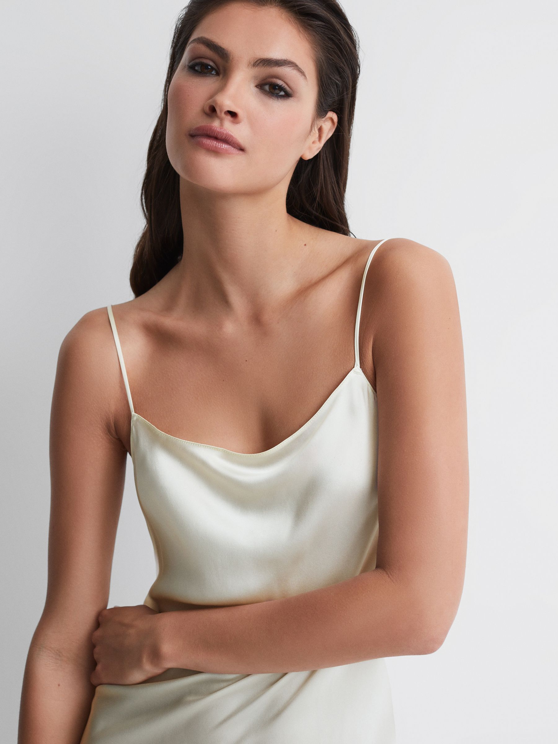 Underwear Silk Night Dress in Natural - Image 4 of 5