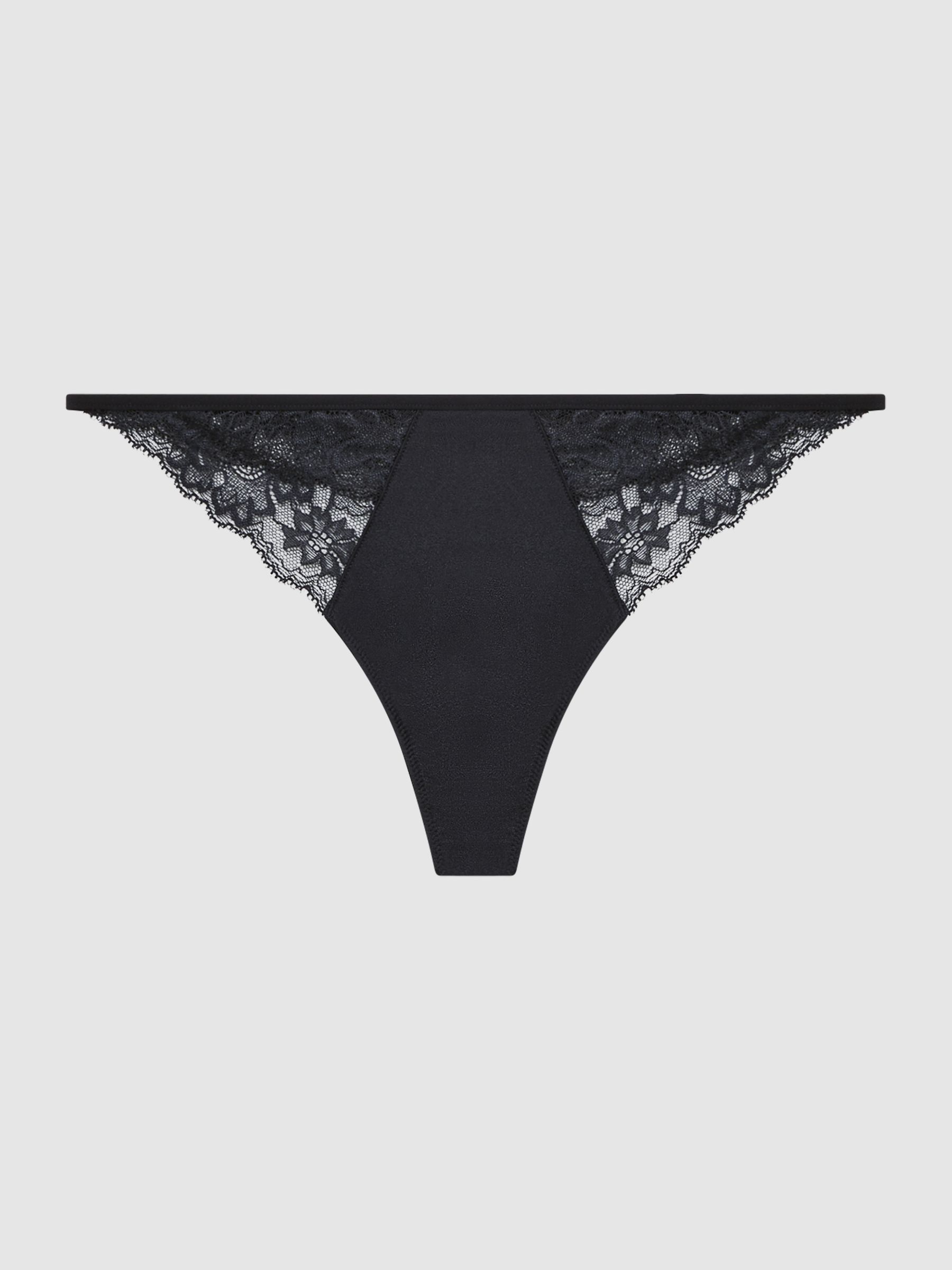 Underwear Lace Thong in Black - Image 2 of 4
