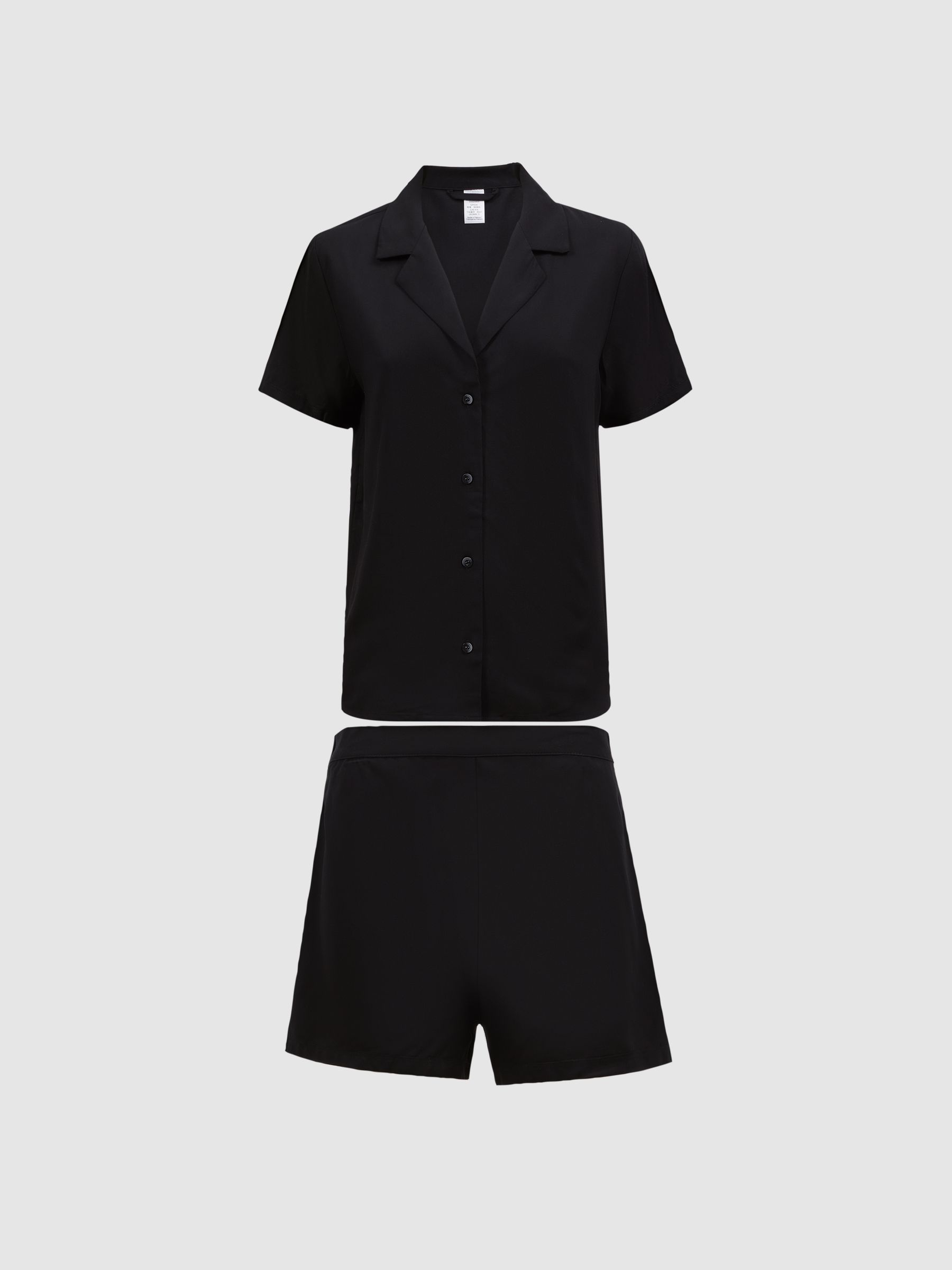 Underwear Two Piece Pyjama Set in Black - Image 2 of 6