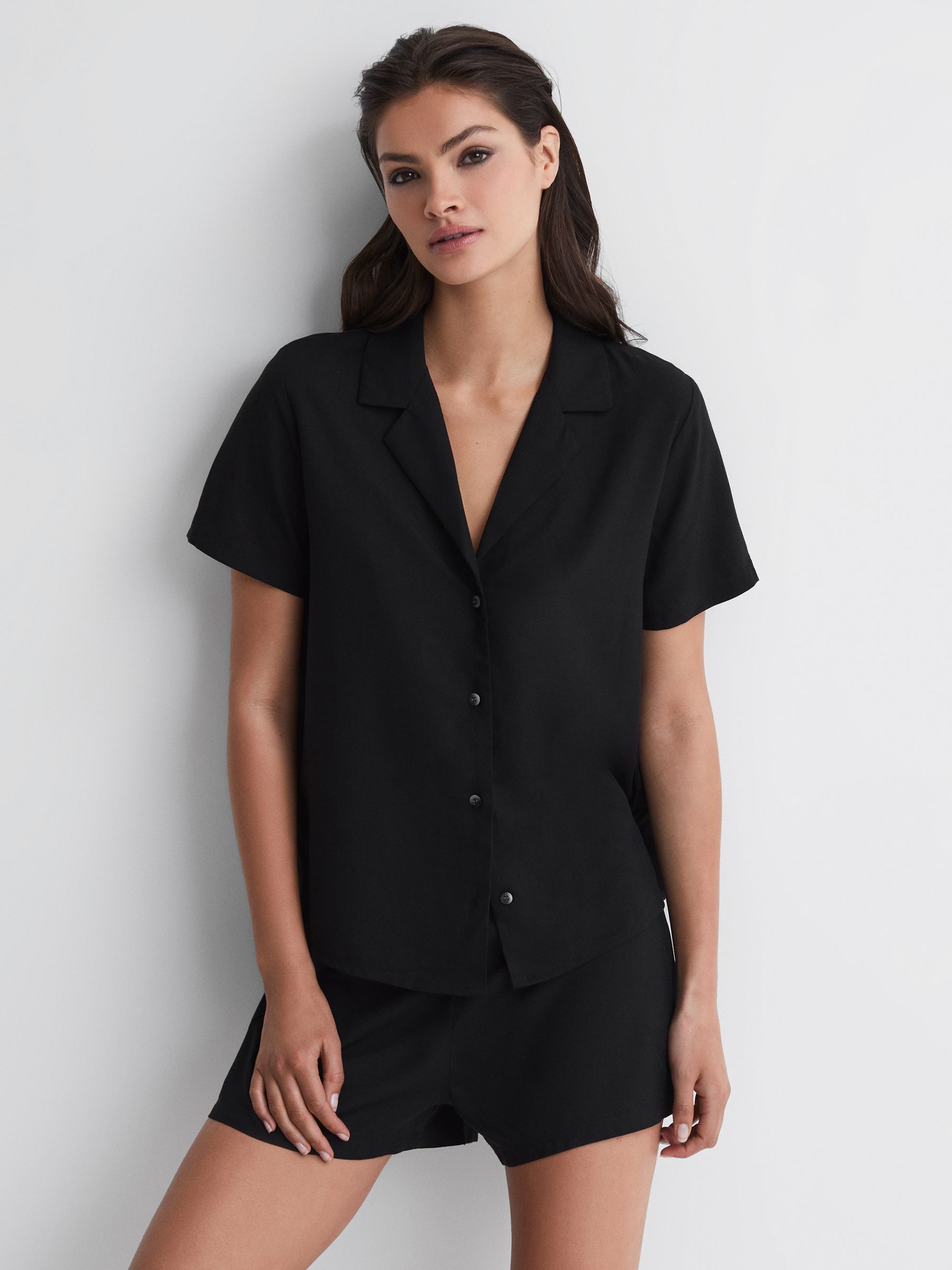 Underwear Two Piece Pyjama Set in Black - Image 6 of 6