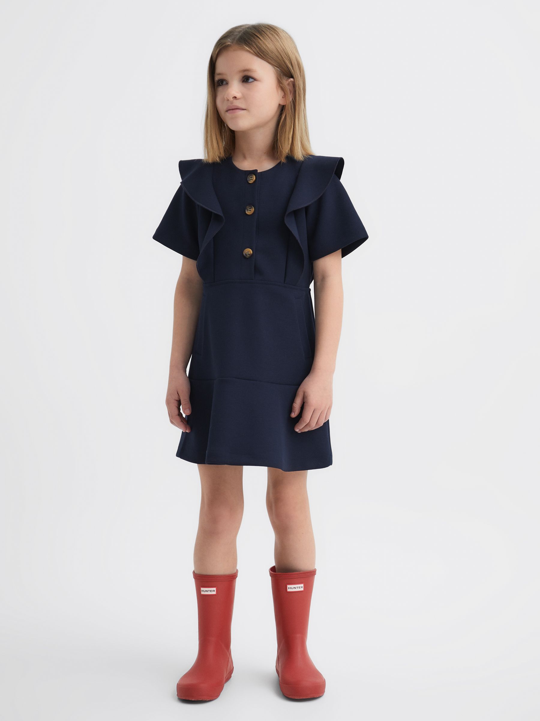 Hunter Little Kids First Classic Rain Boots in Red - Image 2 of 9 Hunter Little Kids First Classic Rain Boots in Red - Image 2 of 9