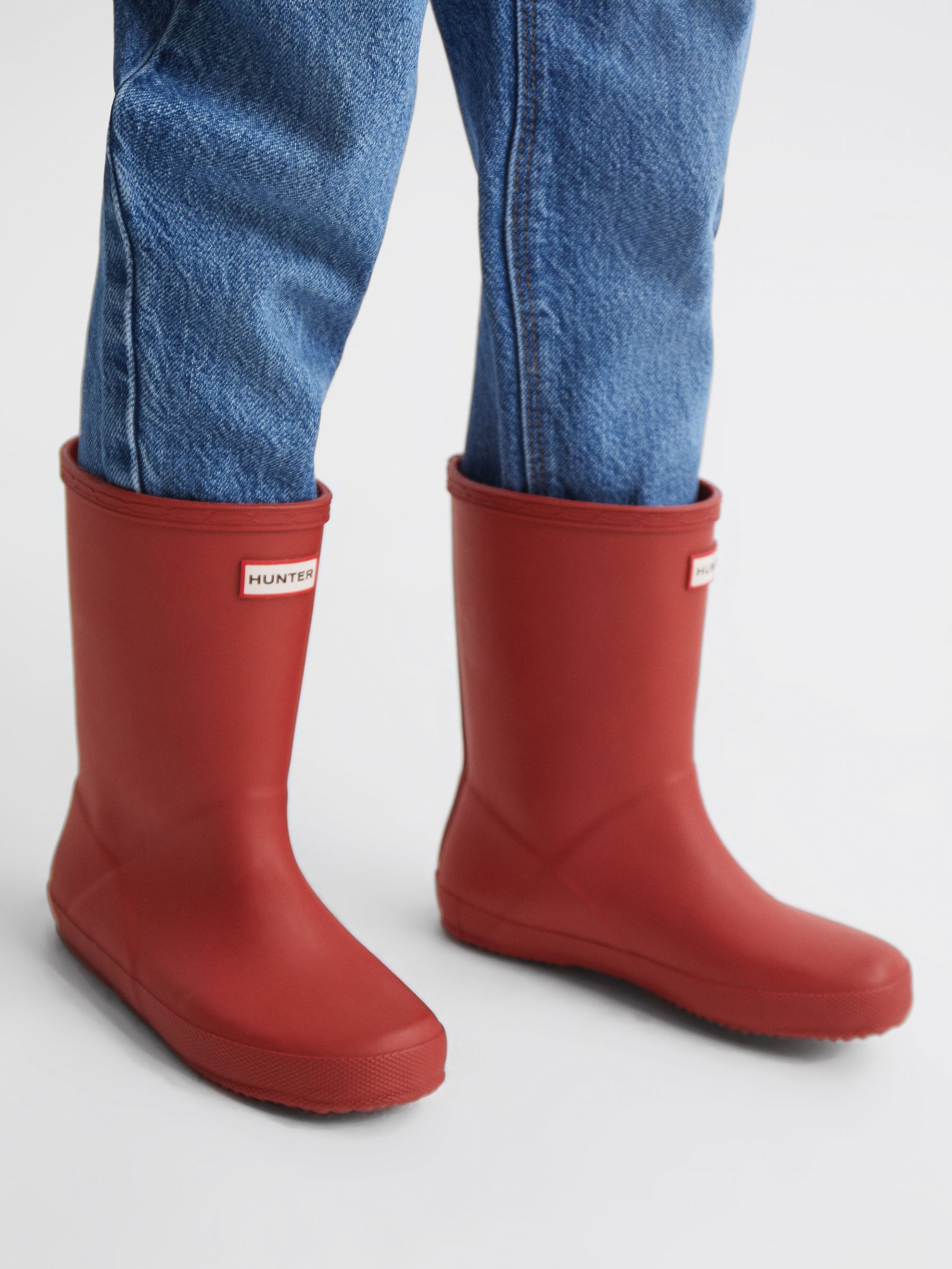 Hunter Little Kids First Classic Rain Boots in Red - Image 5 of 9