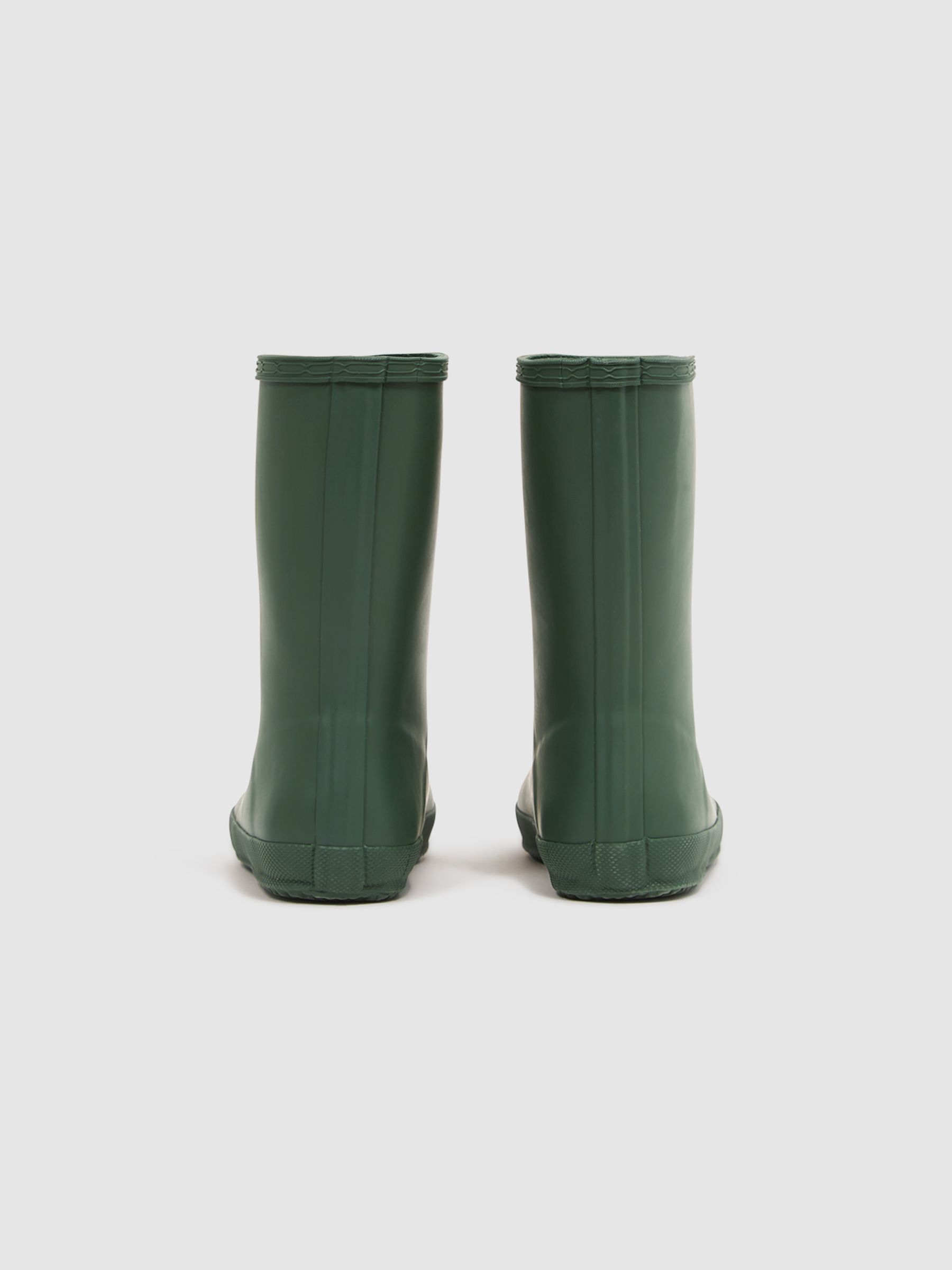 Hunter Little Kids First Classic Rain Boots in Khaki/Dark Green - Image 6 of 7