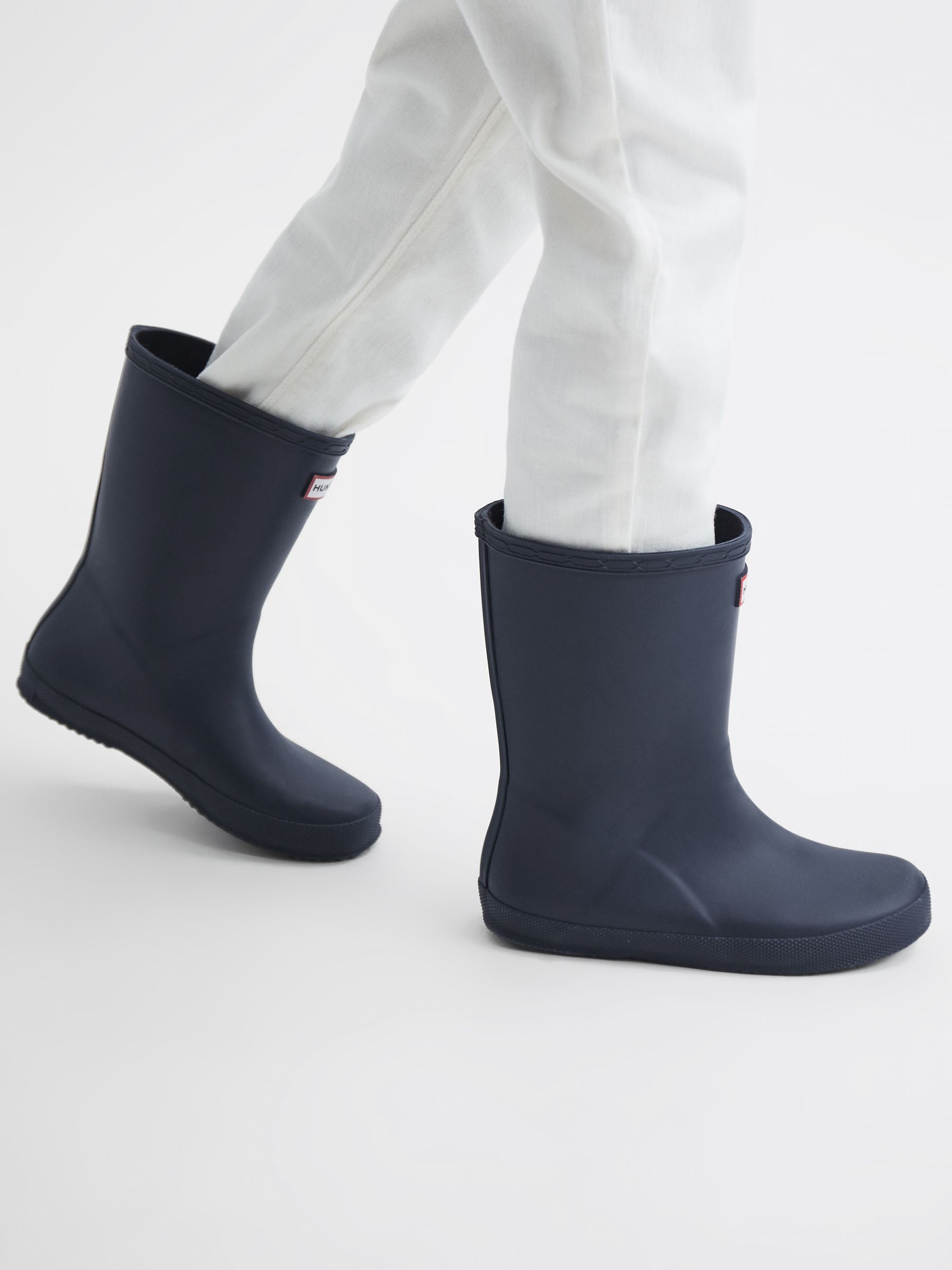 Hunter Little Kids First Classic Rain Boots in Navy - Image 4 of 8