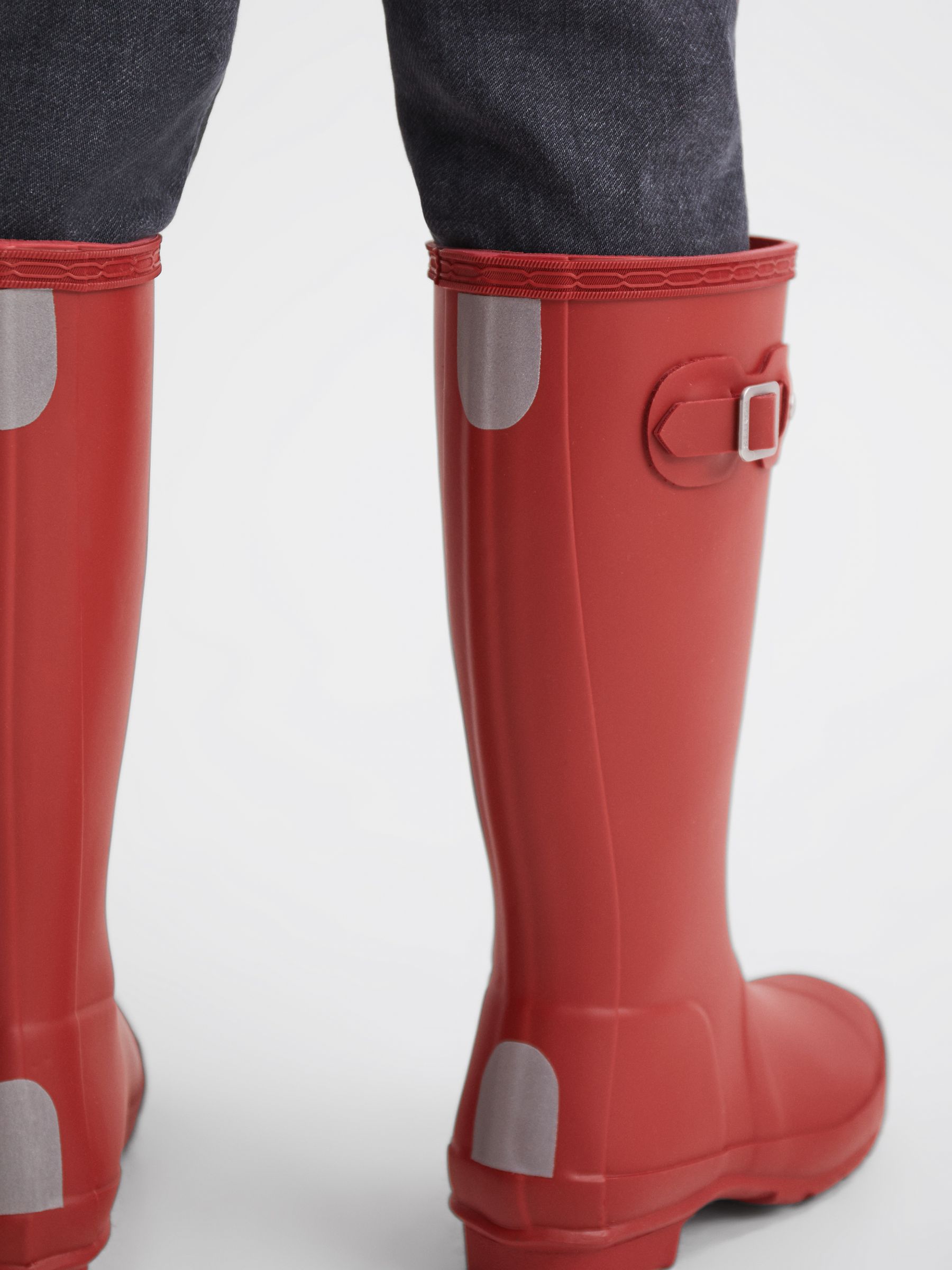 Hunter Big Kids Original Wellington Boots in Red - Image 7 of 10