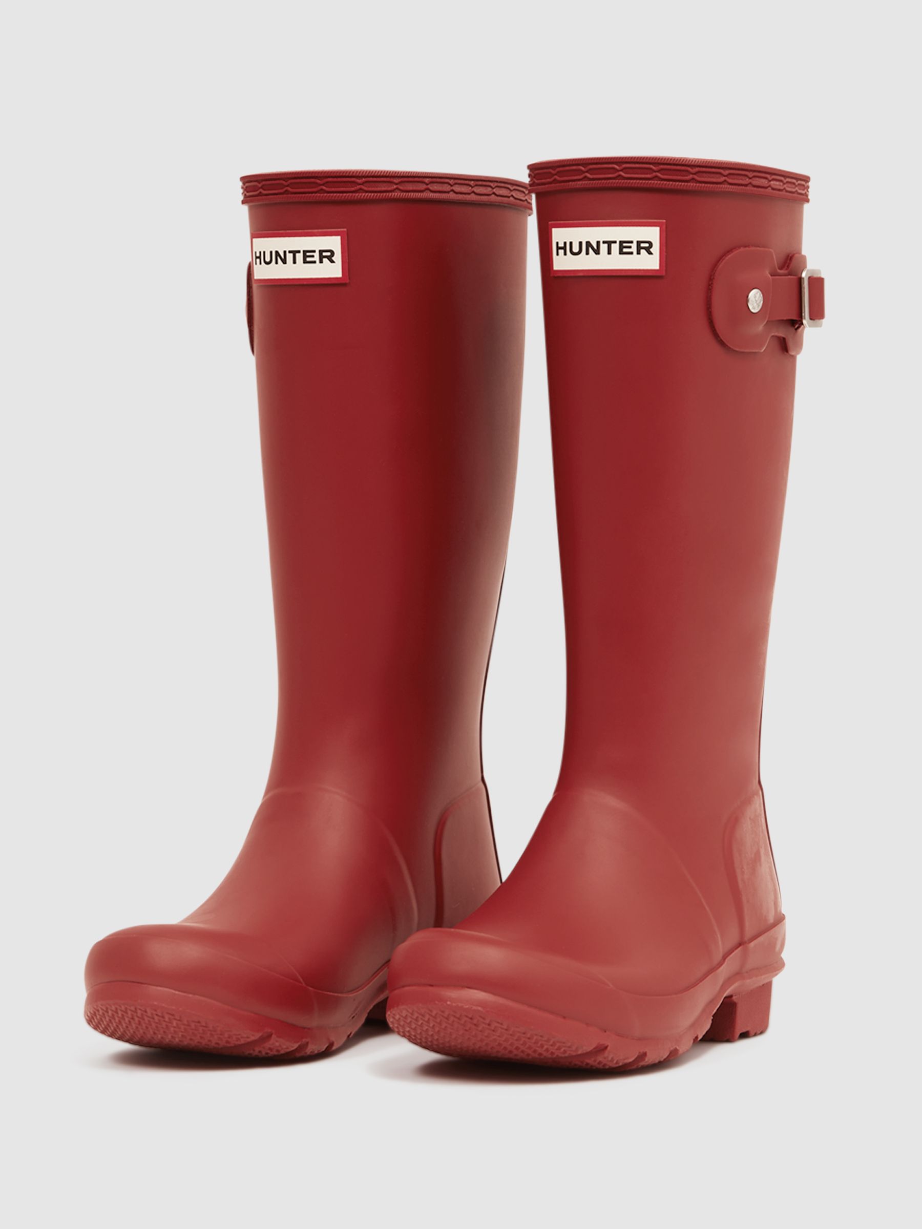 Hunter Big Kids Original Wellington Boots in Red - Image 8 of 10