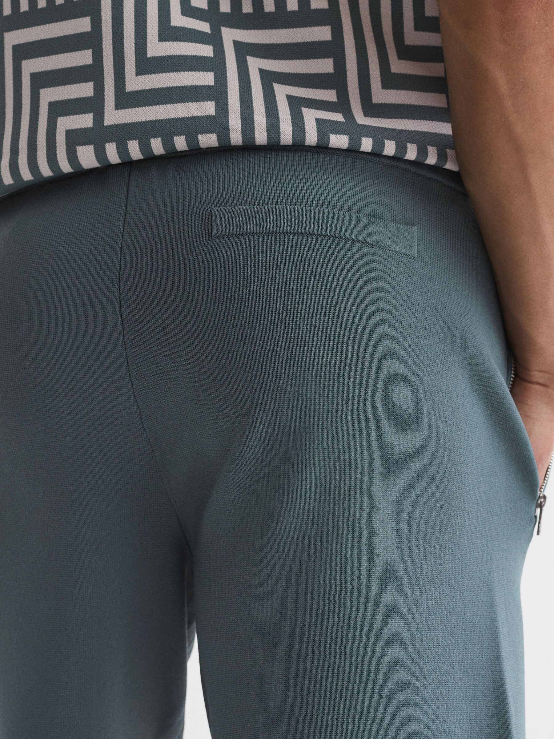 Elasticated Shorts in Sage - Image 6 of 6