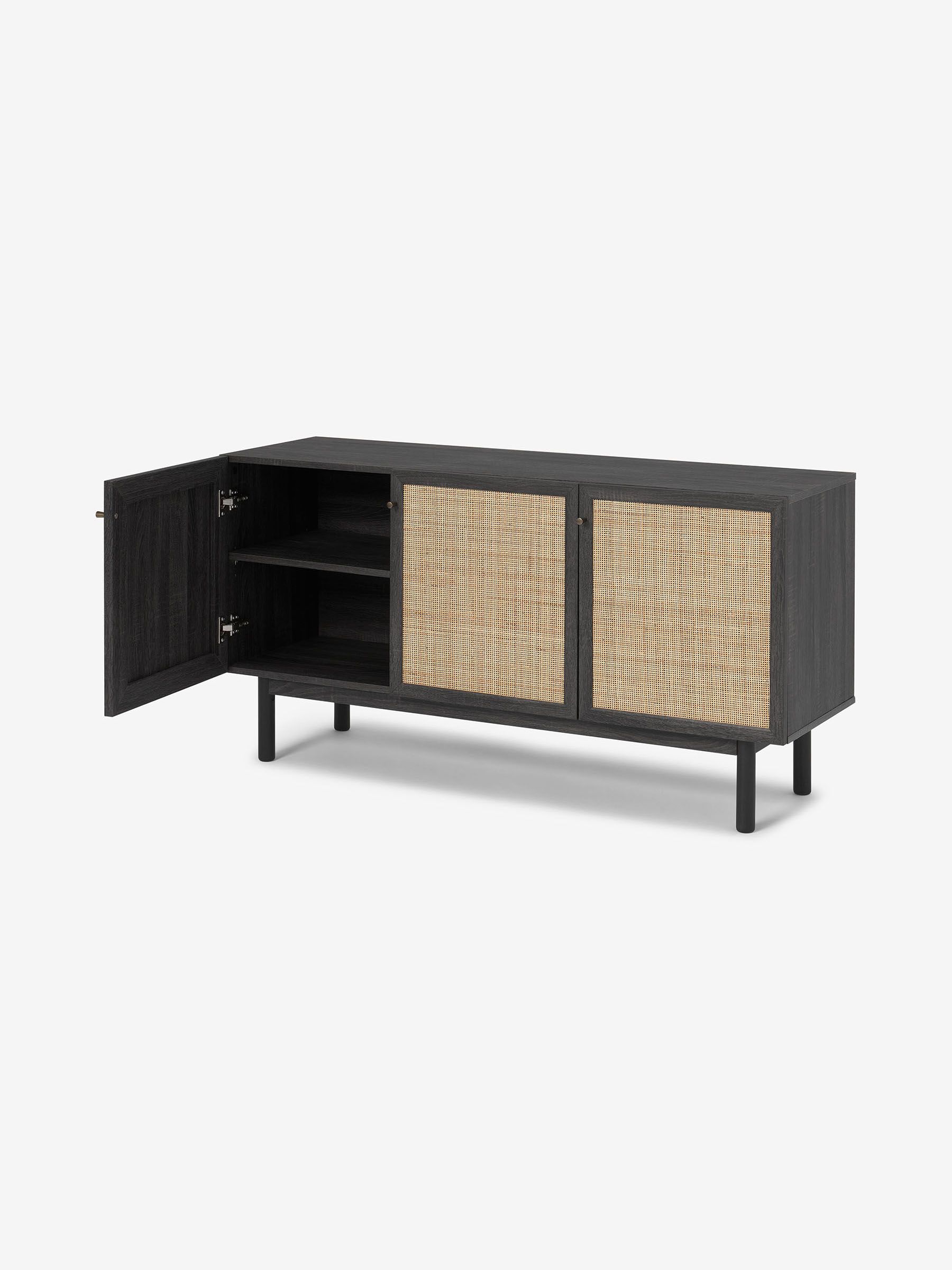 Pavia Rattan Large Sideboard in Black - Image 2 of 3