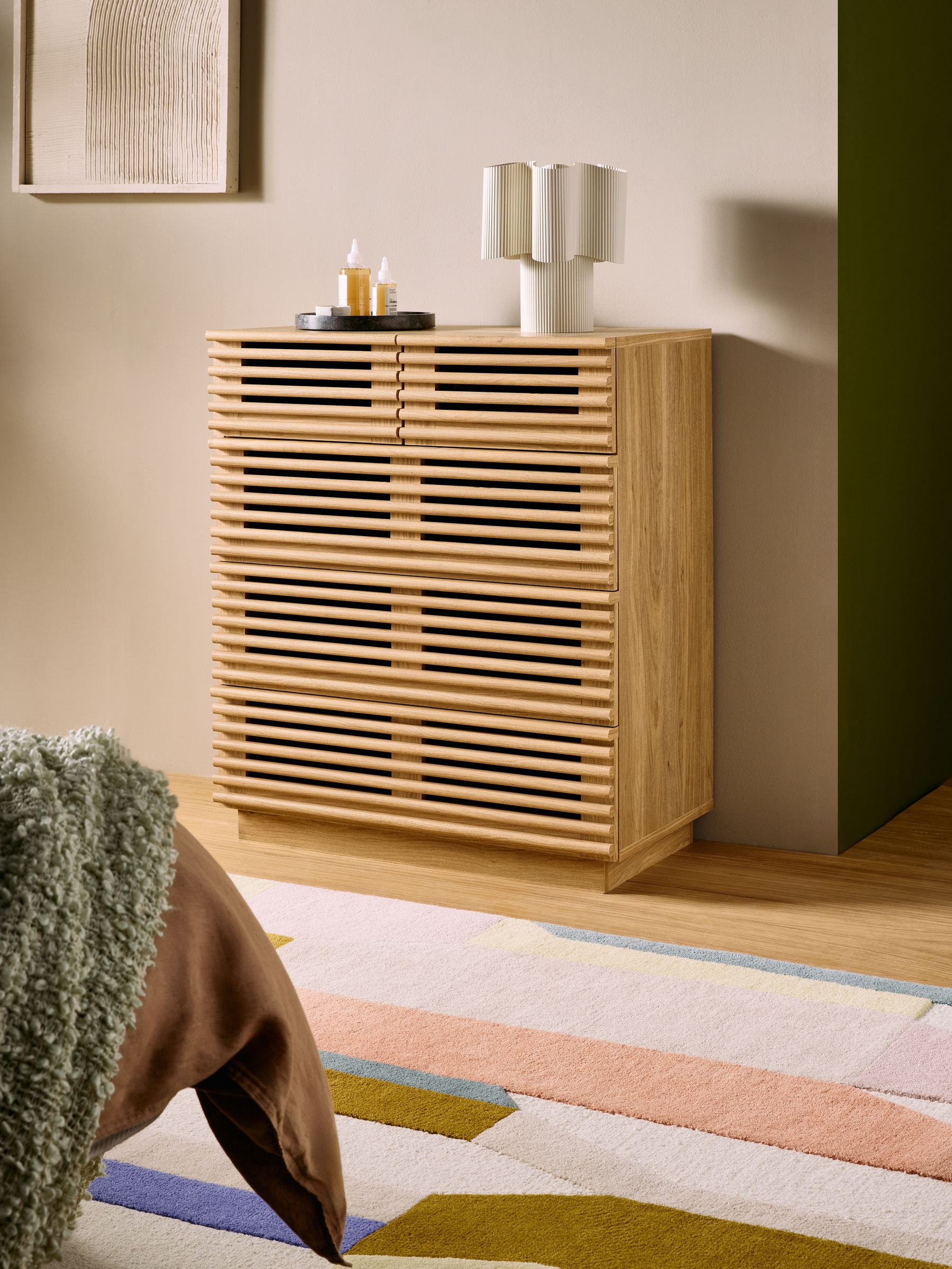 Tulma 5 Drawer Chest of Drawers in Dark Oak Effect - Image 1 of 6