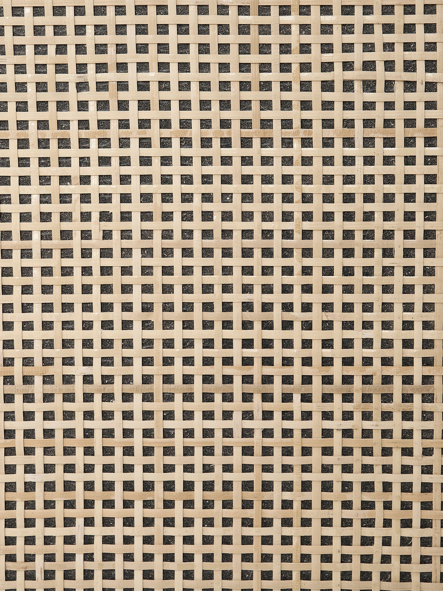 Pavia Natural Rattan Shoes Storage in Black Wood Effect - Image 3 of 3