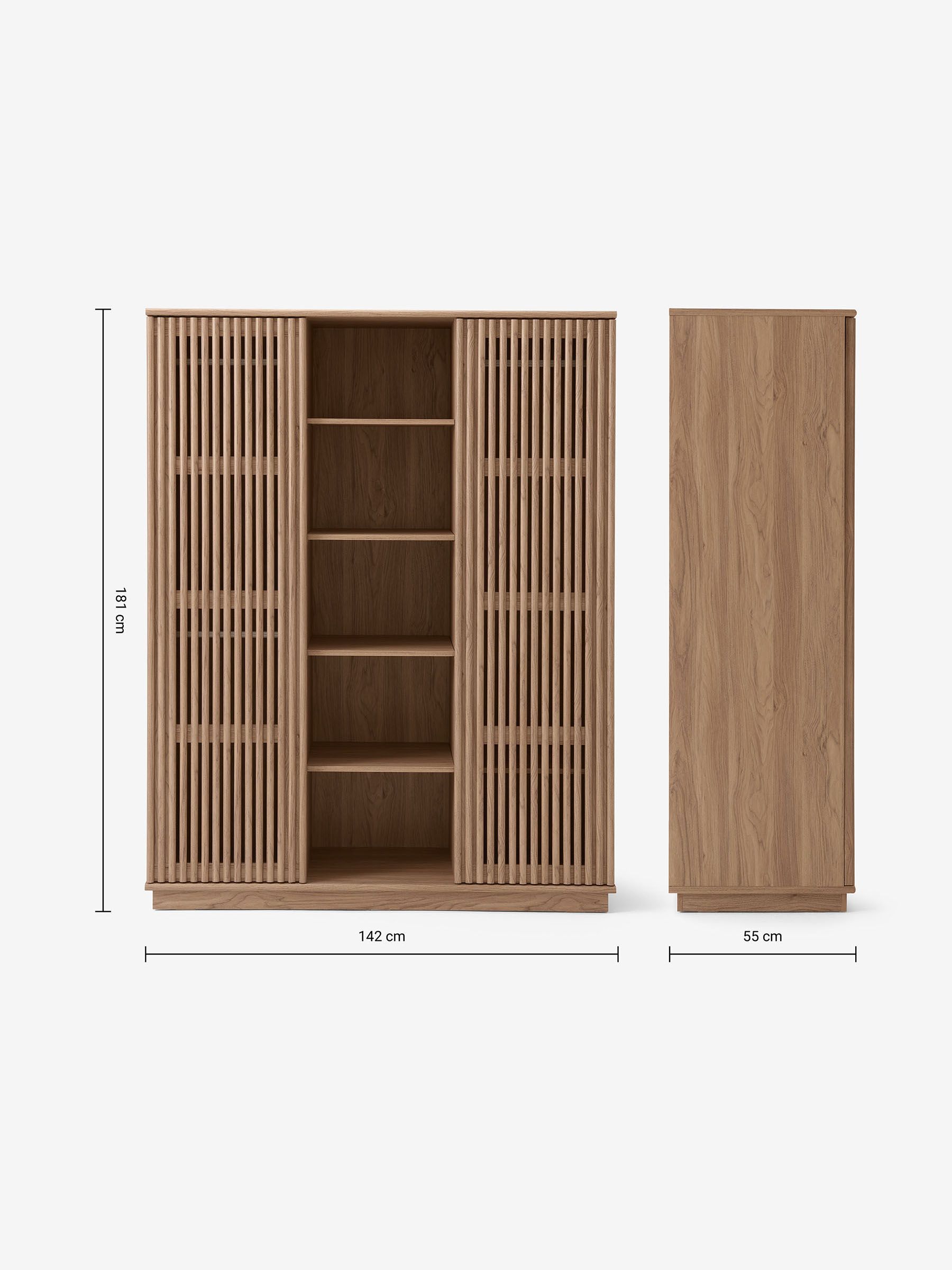 Tulma Sliding Door Triple Wardrobe in Dark Oak Effect - Image 2 of 2