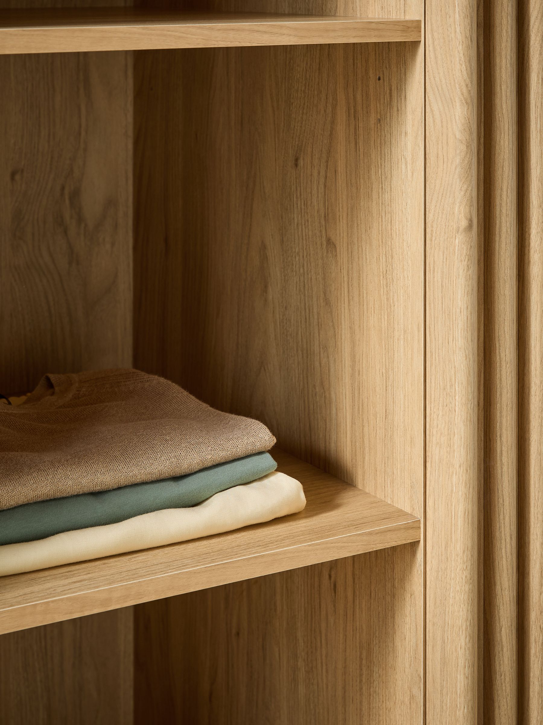 Tulma Sliding Door Double Wardrobe in Dark Oak Effect - Image 4 of 4