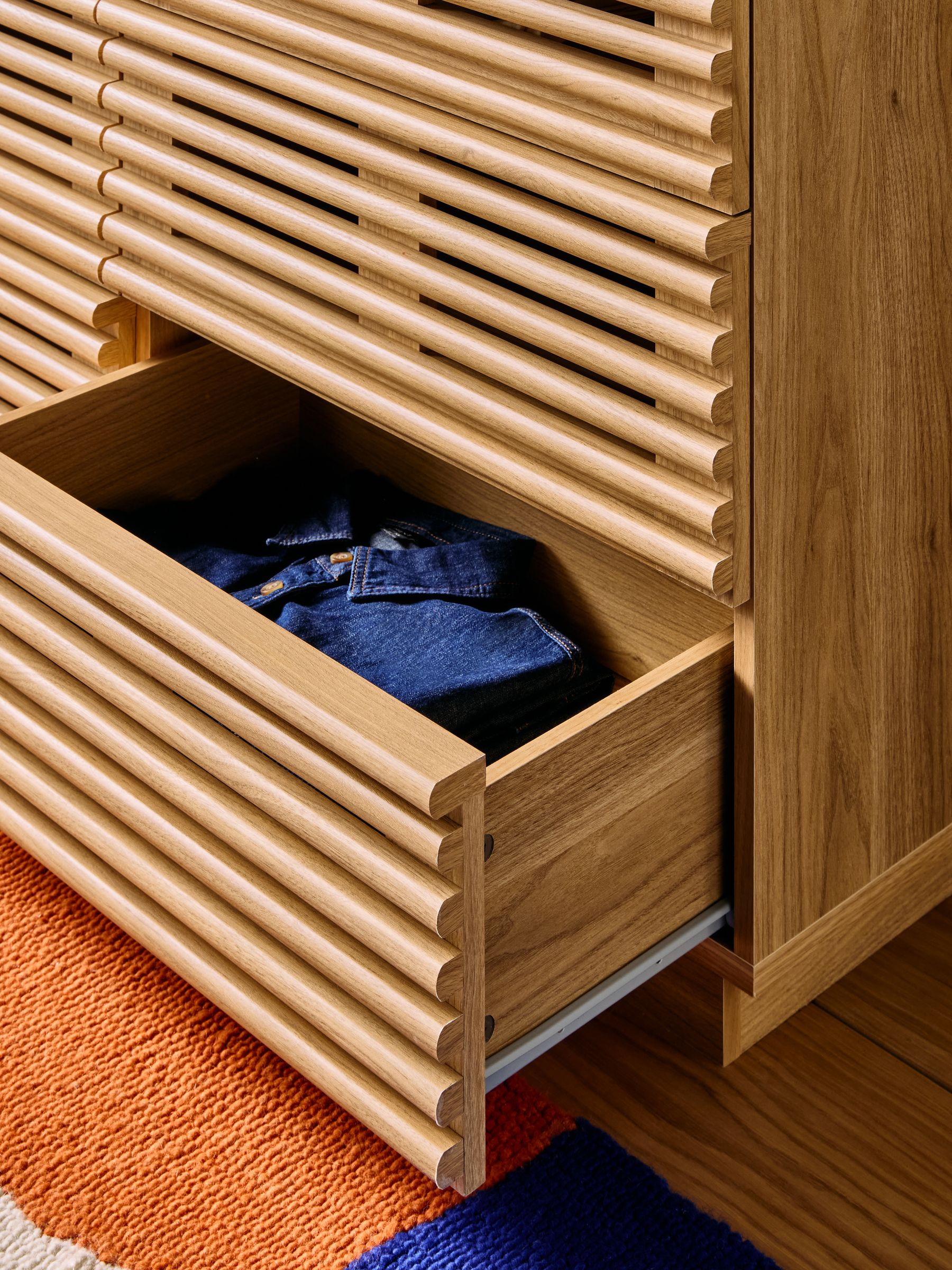 Tulma Wide 6 Drawer Chest of Drawers in Dark Oak Effect - Image 3 of 5