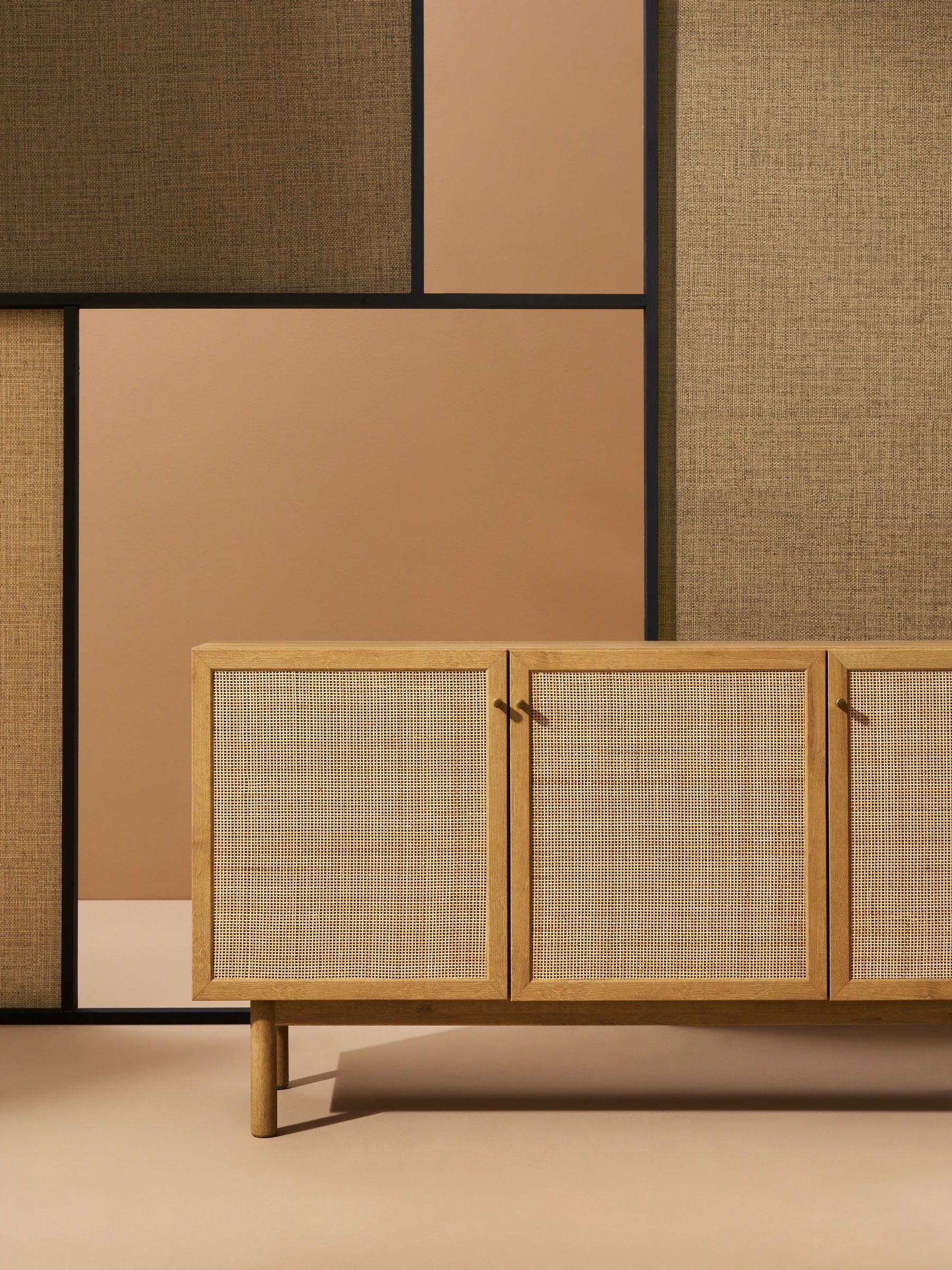 Pavia Rattan Sideboard in Oak Effect - Image 2 of 6