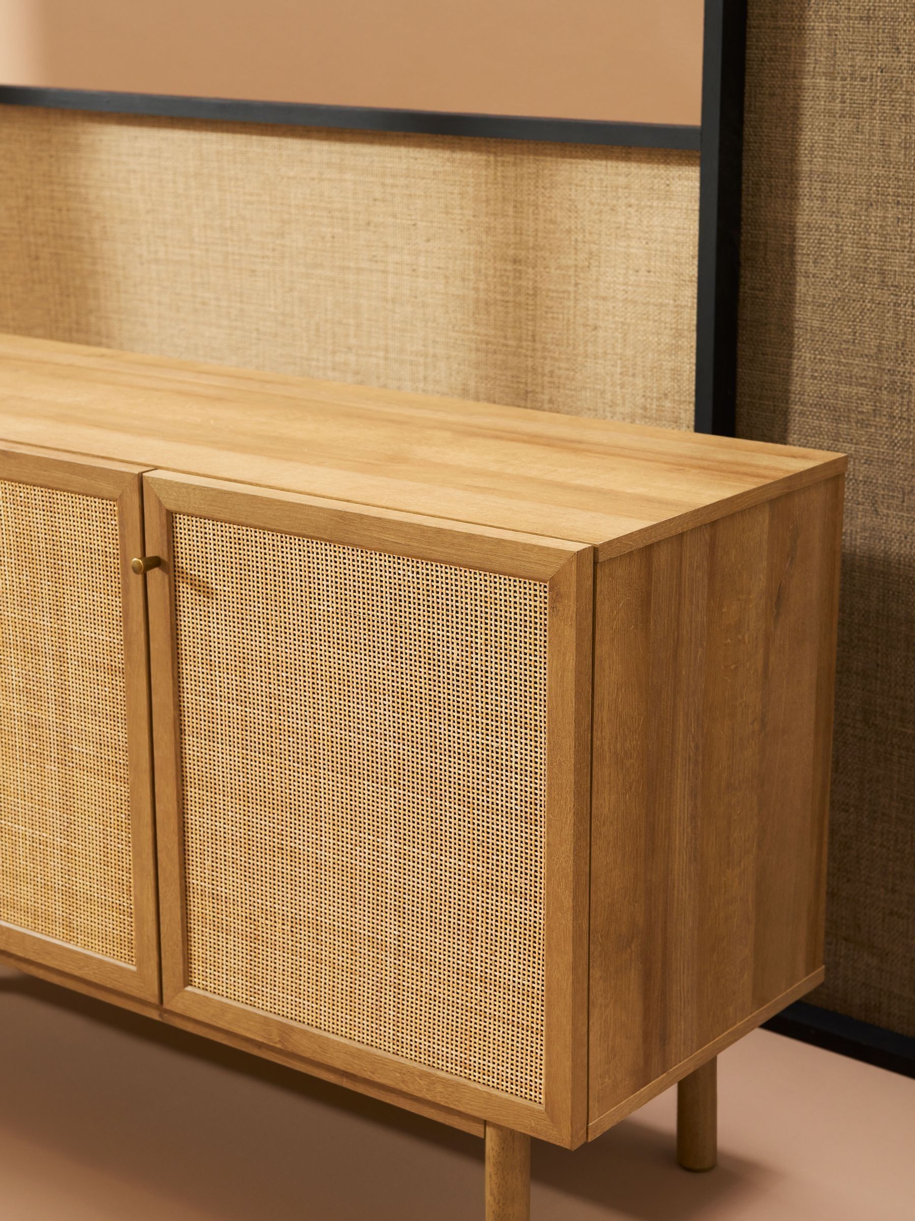 Pavia Rattan Sideboard in Oak Effect - Image 3 of 6