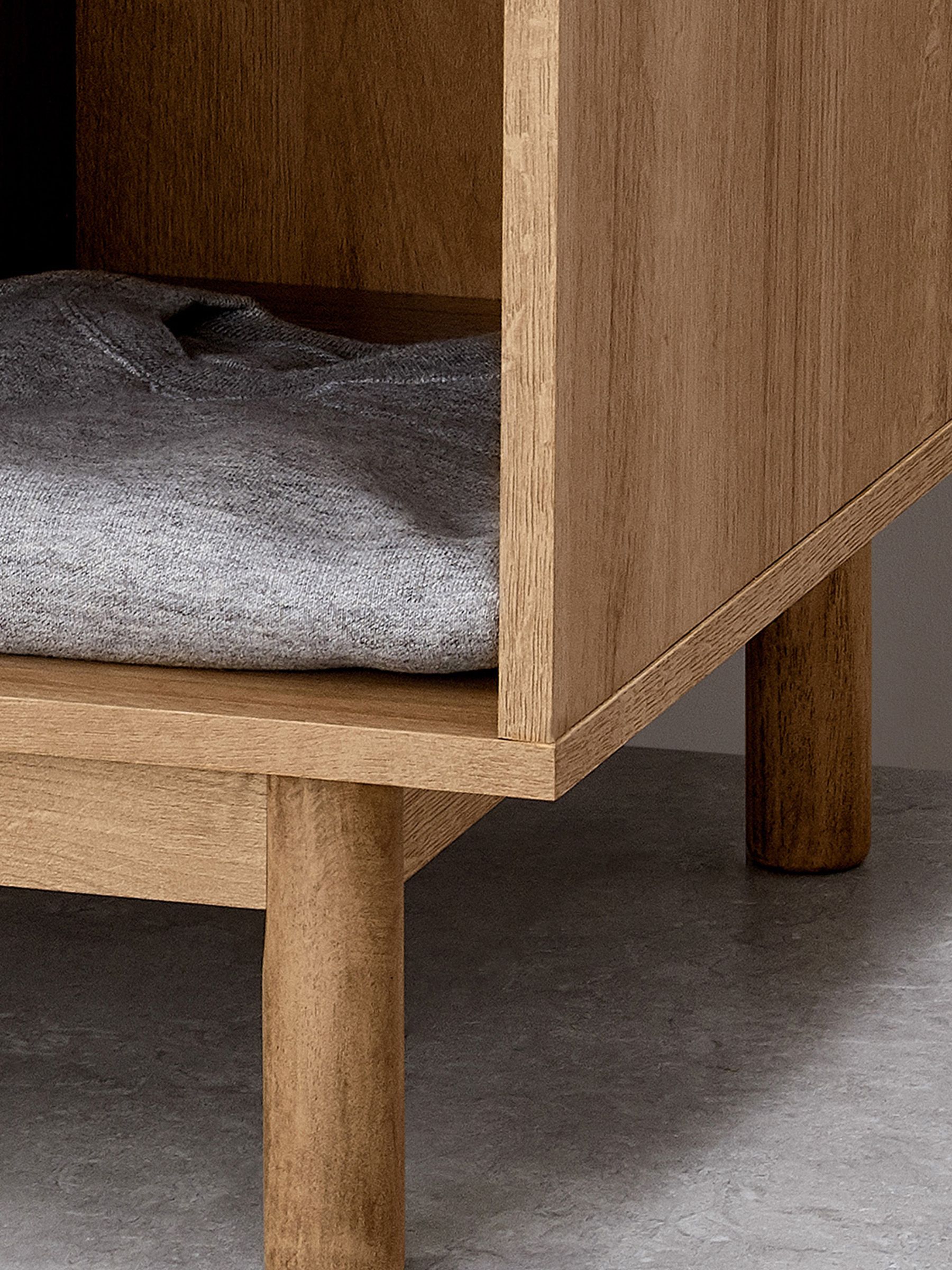 Pavia Rattan Double Wardrobe in Oak Effect - Image 3 of 6