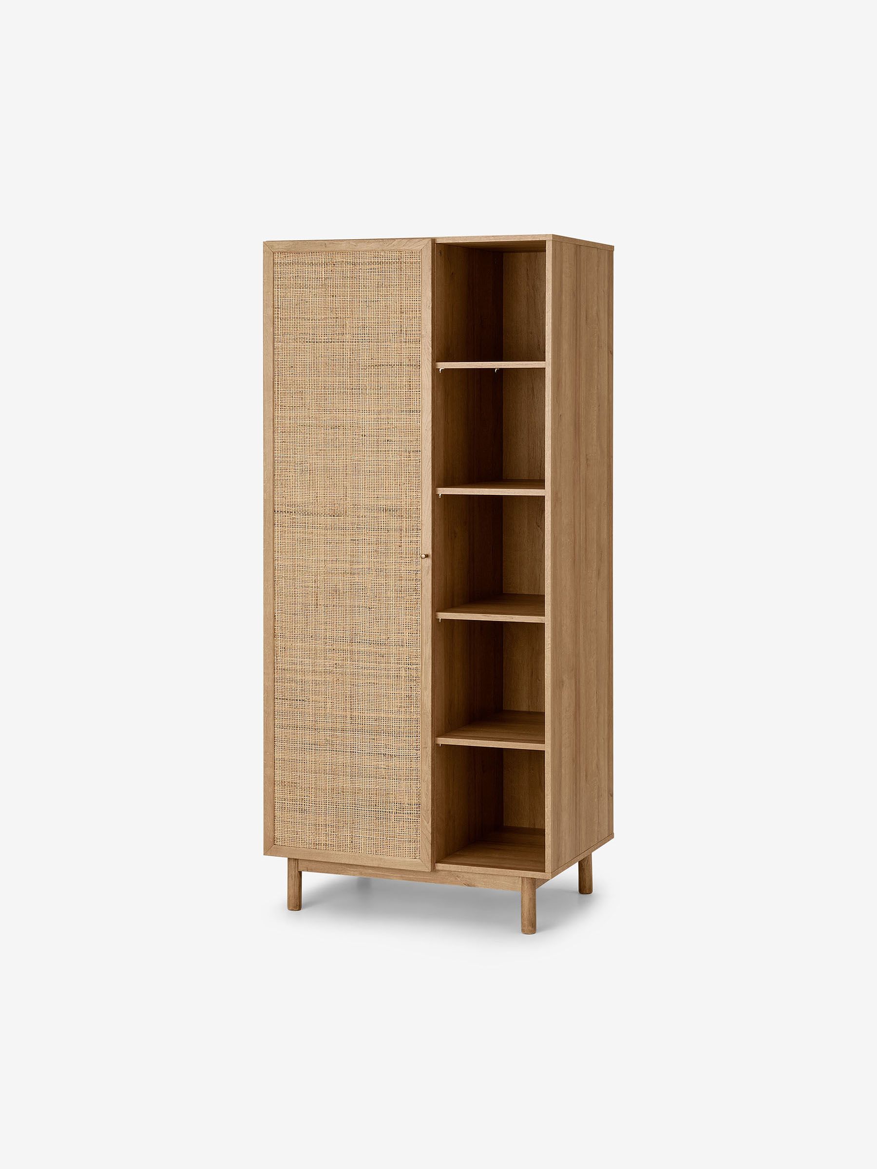 Pavia Rattan Double Wardrobe in Oak Effect - Image 5 of 6