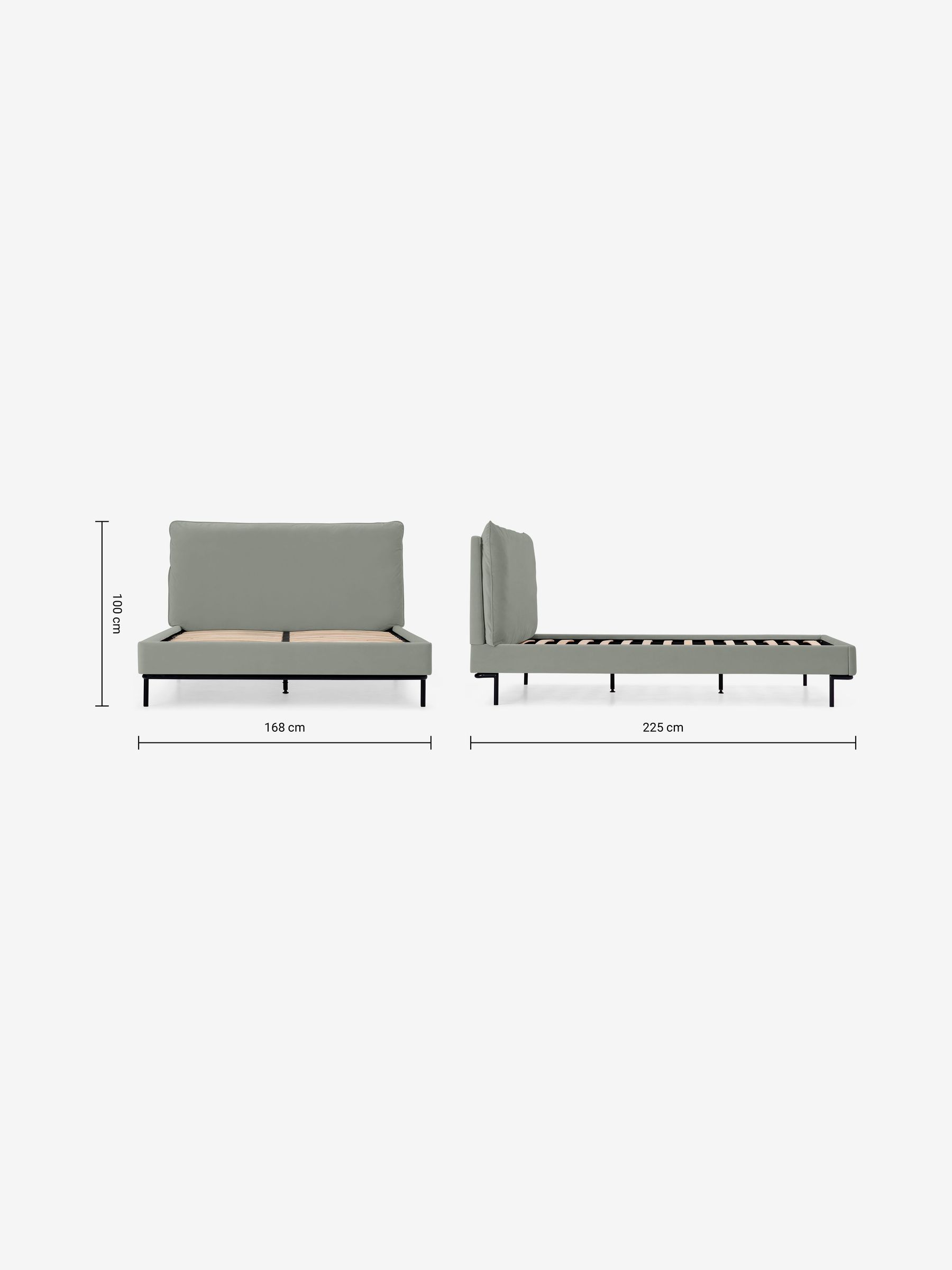 Harlow Bed Frame in Sage Green - Image 3 of 3