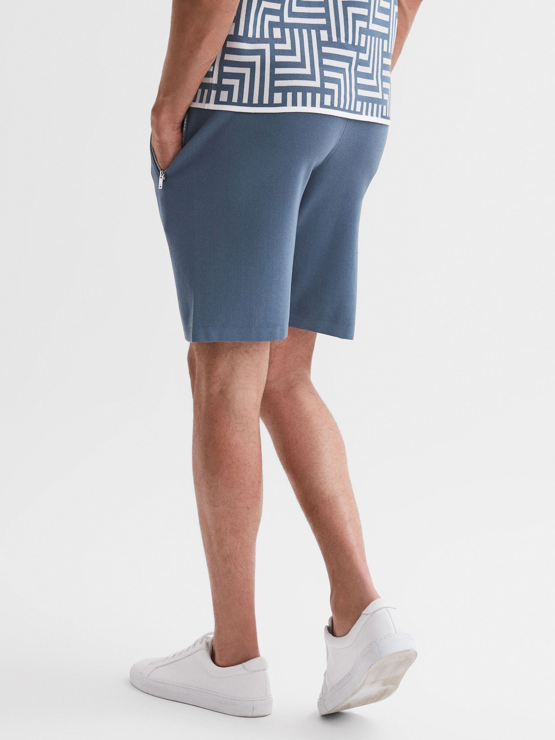 Elasticated Shorts in Airforce Blue - Image 5 of 6