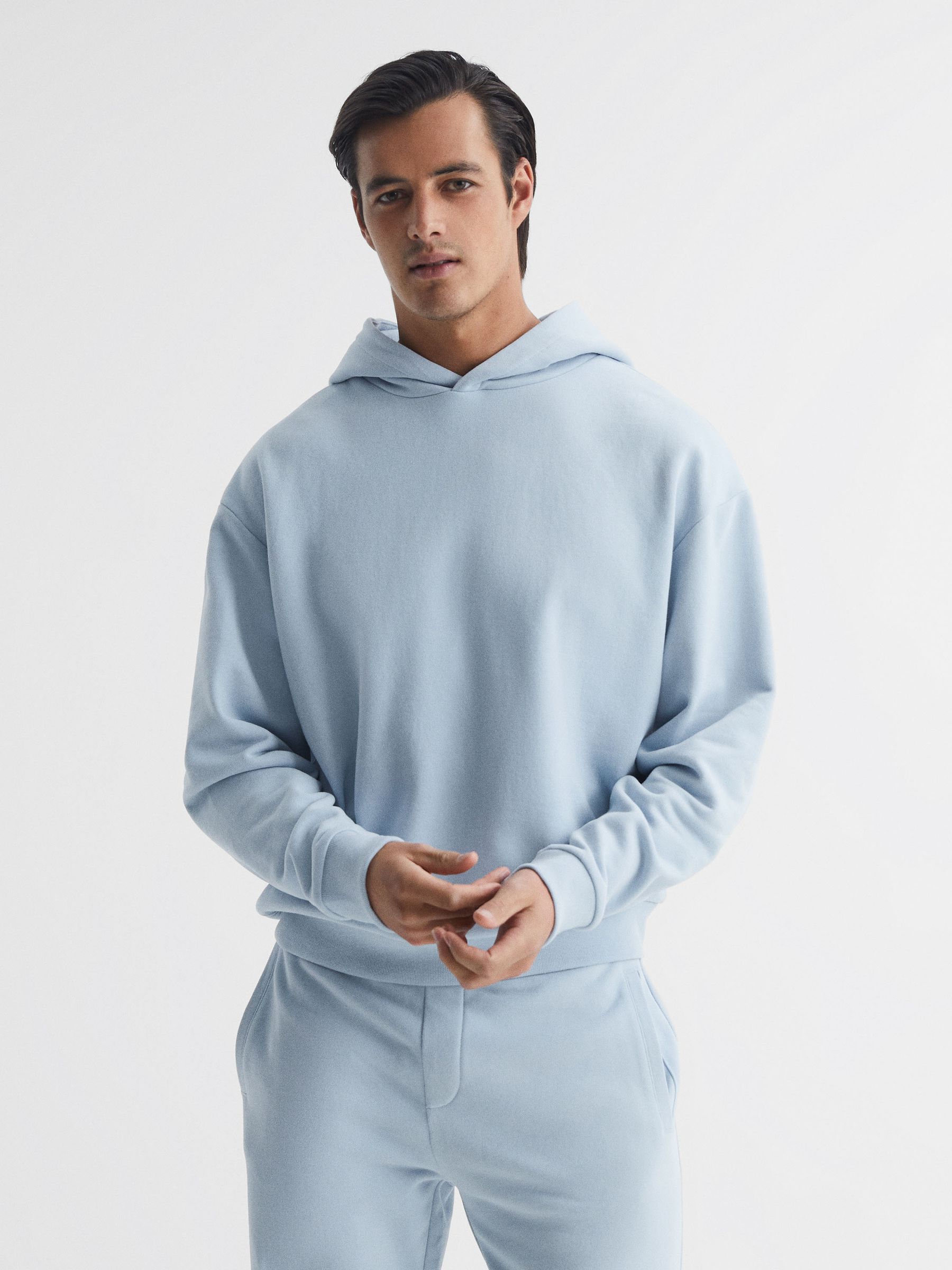 Garment Dye Hoodie in Ice Blue - Image 1 of 6