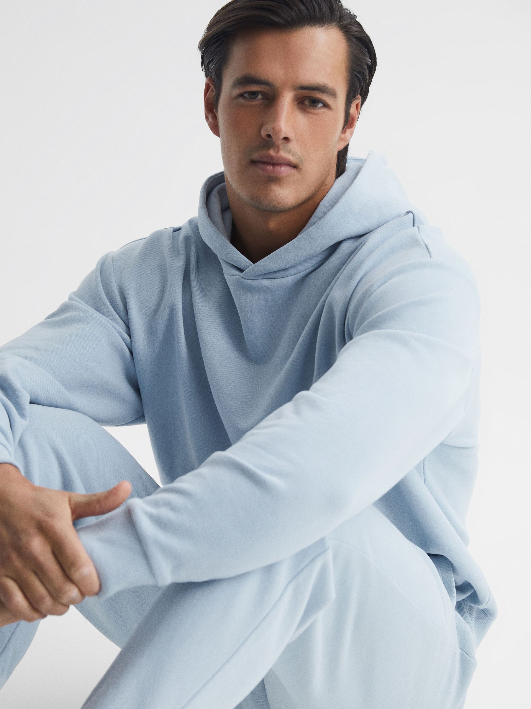 Garment Dye Hoodie in Ice Blue - Image 4 of 6