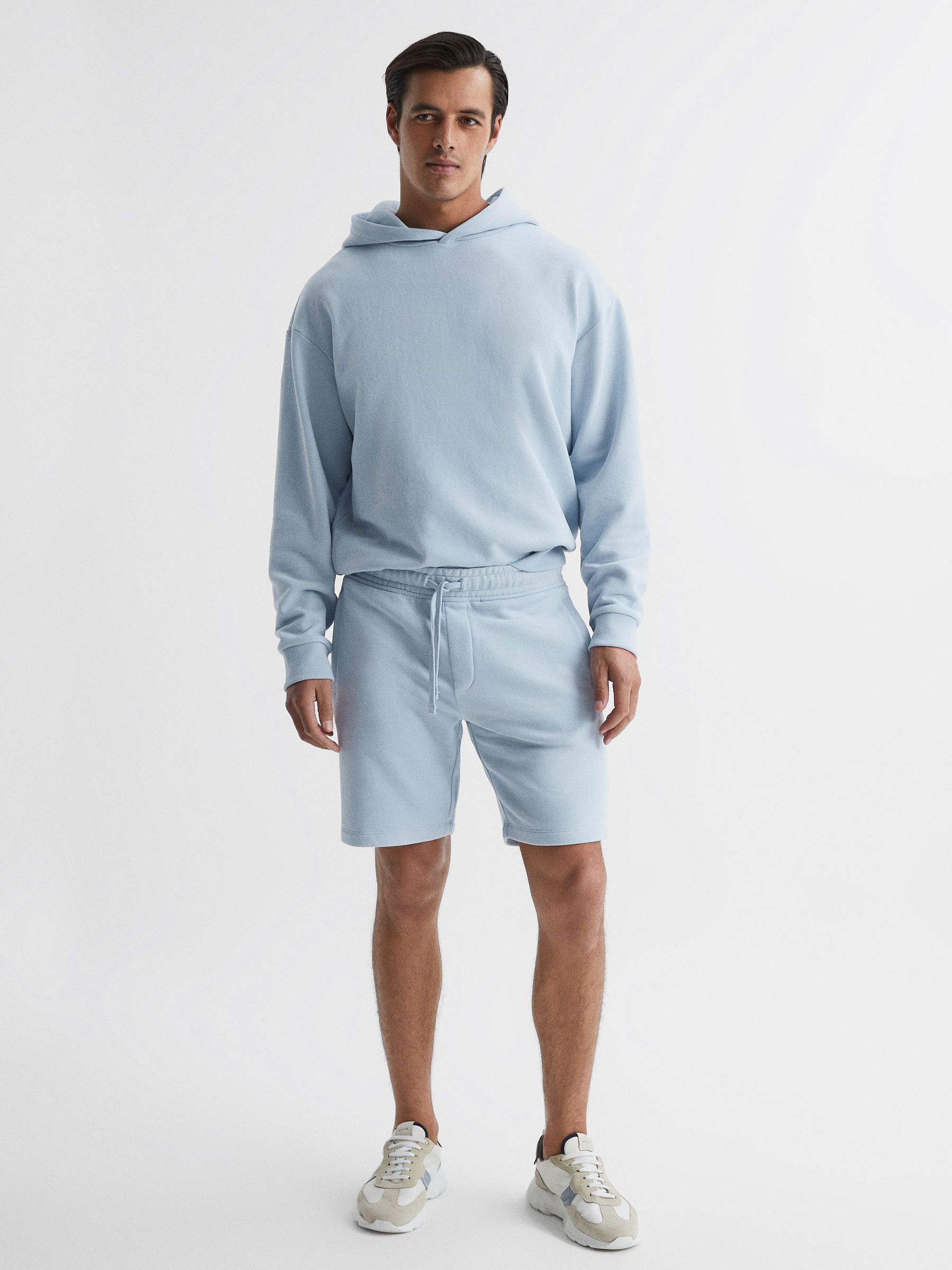 Garment Dye Jersey Shorts in Ice Blue - Image 3 of 5