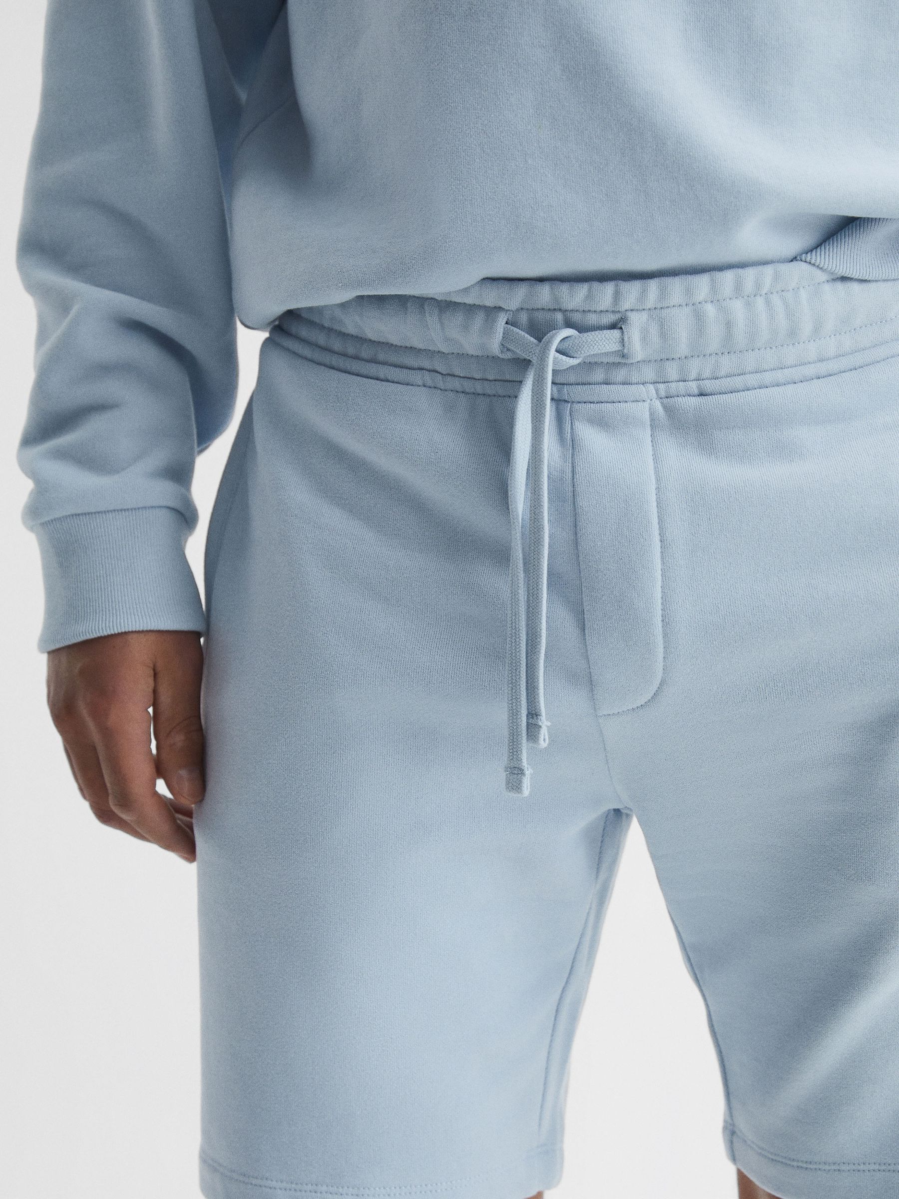 Garment Dye Jersey Shorts in Ice Blue - Image 4 of 5