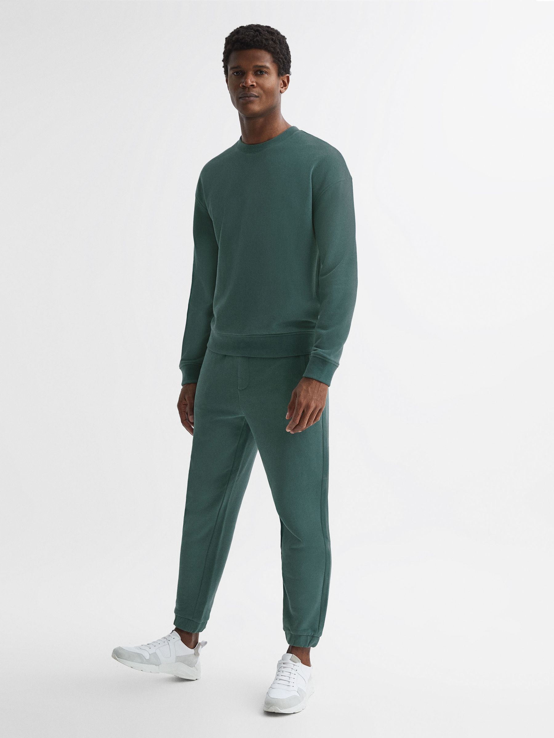 Oversized Garment Dye Sweatshirt in Midnight Green - Image 3 of 7