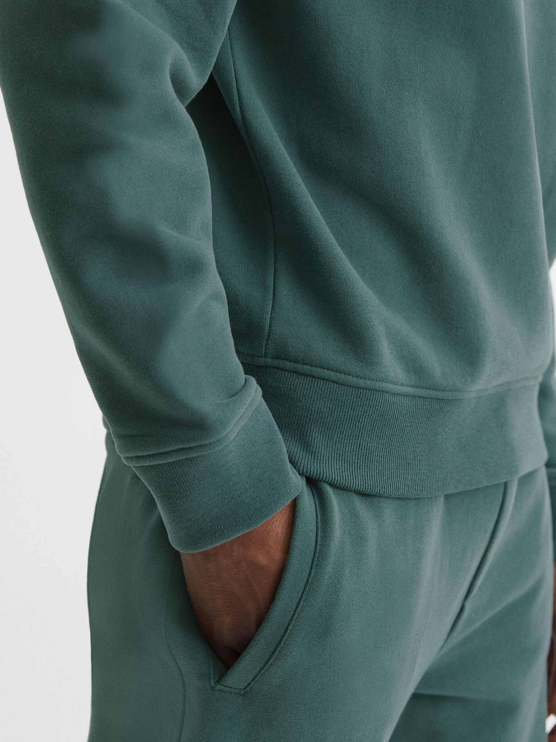 Oversized Garment Dye Sweatshirt in Midnight Green - Image 6 of 7
