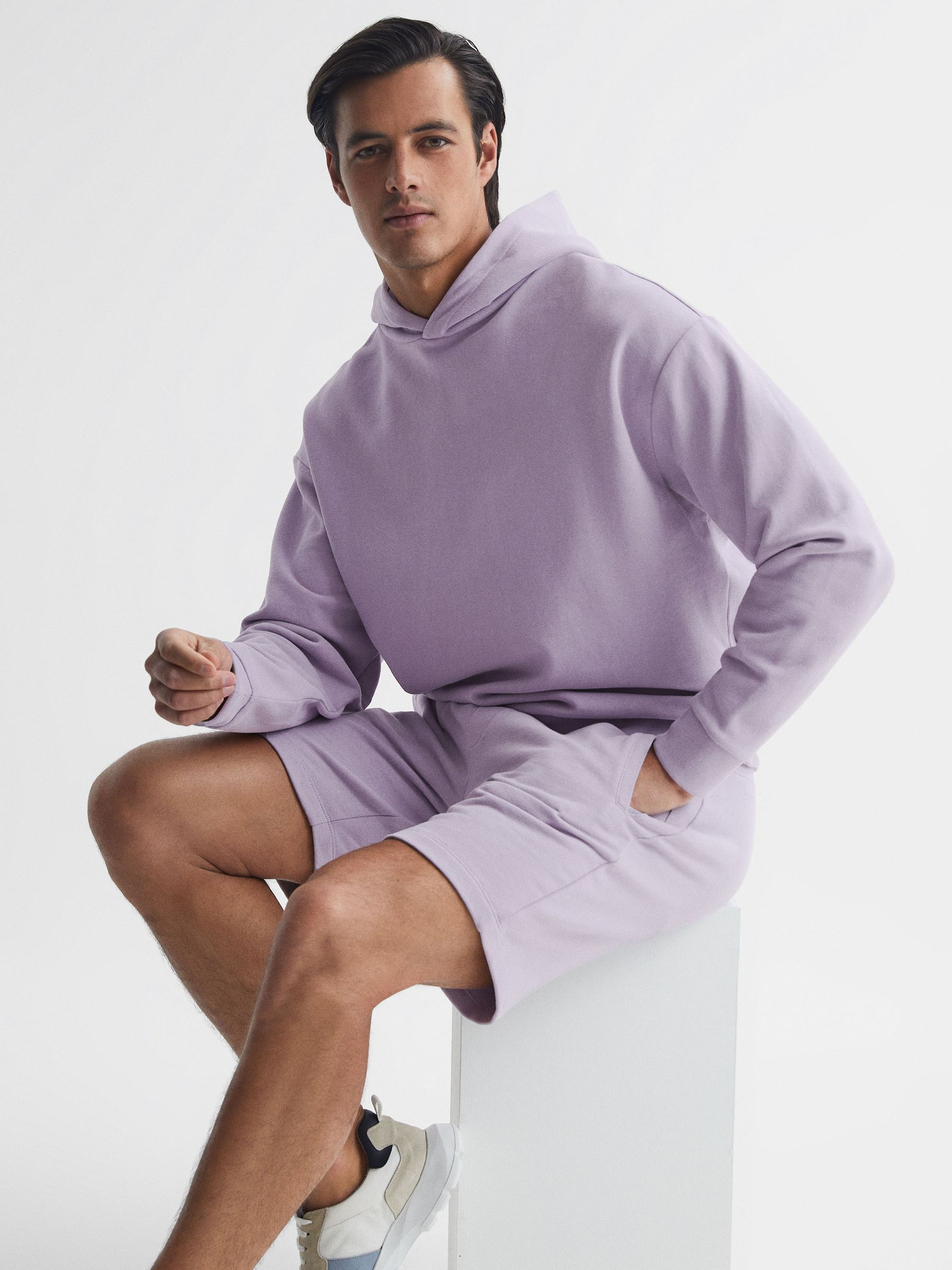 Garment Dye Hoodie in Lilac - Image 1 of 5