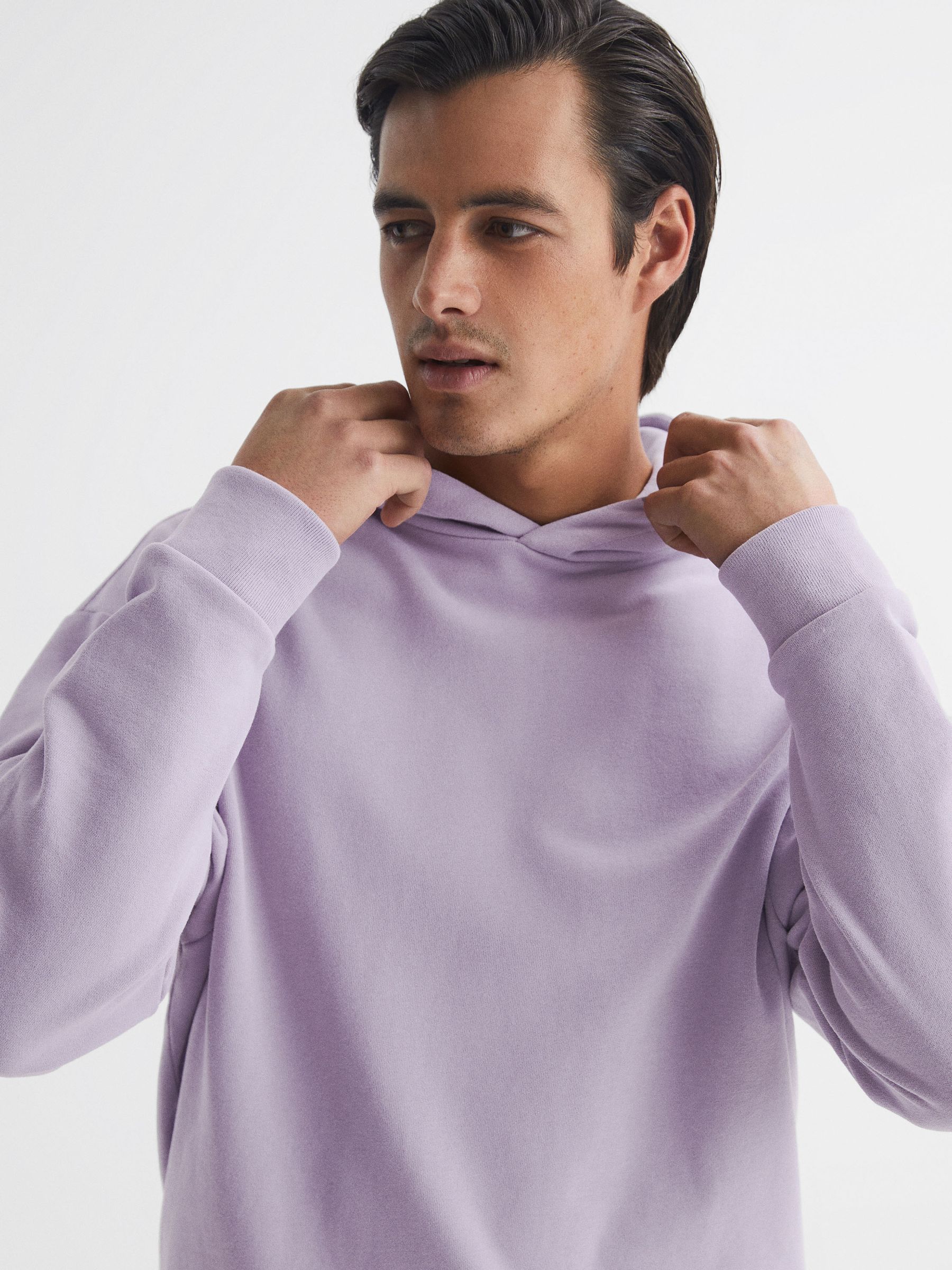 Garment Dye Hoodie in Lilac - Image 4 of 5