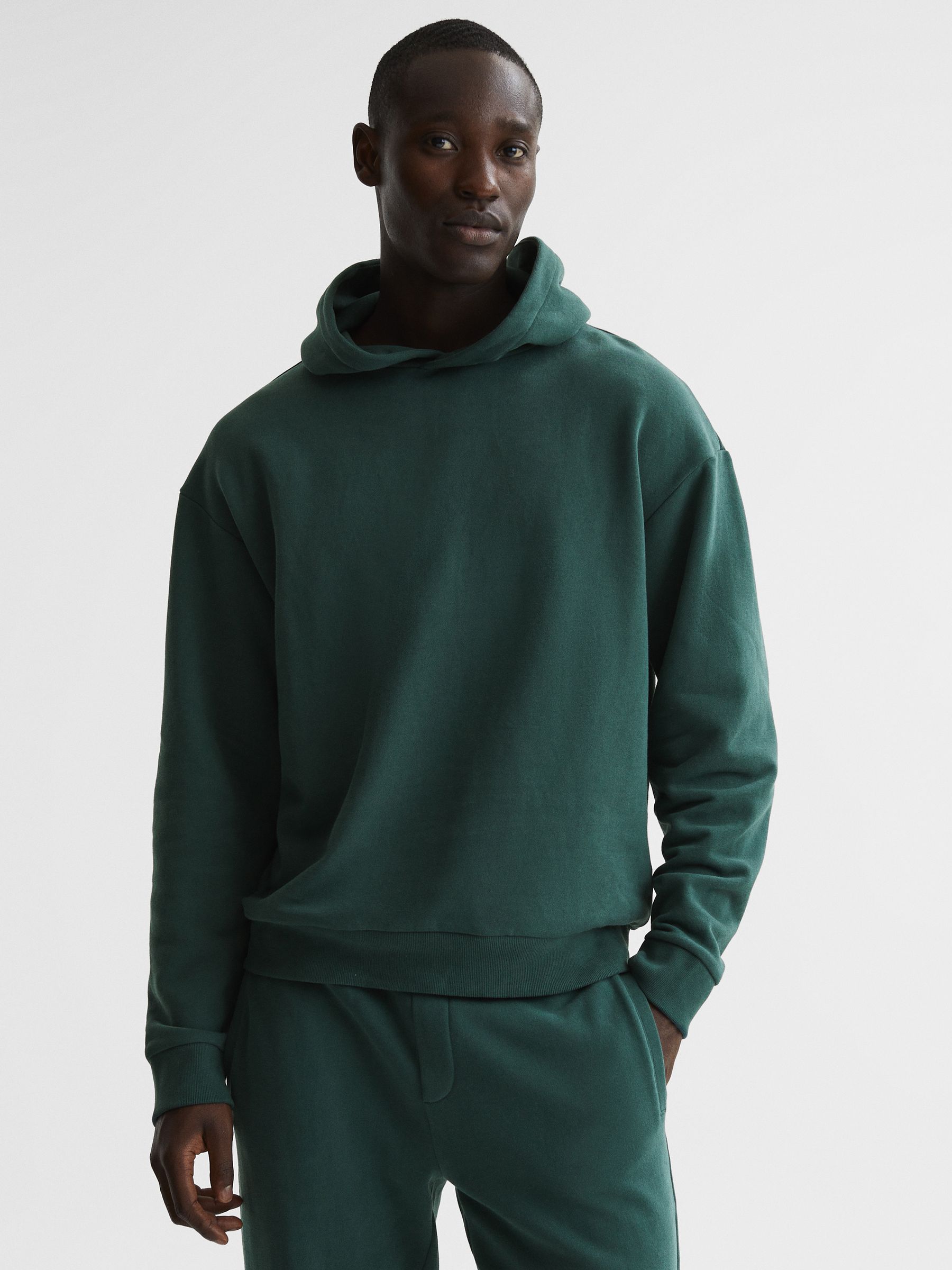 Garment Dye Hoodie in Midnight Green - Image 1 of 7