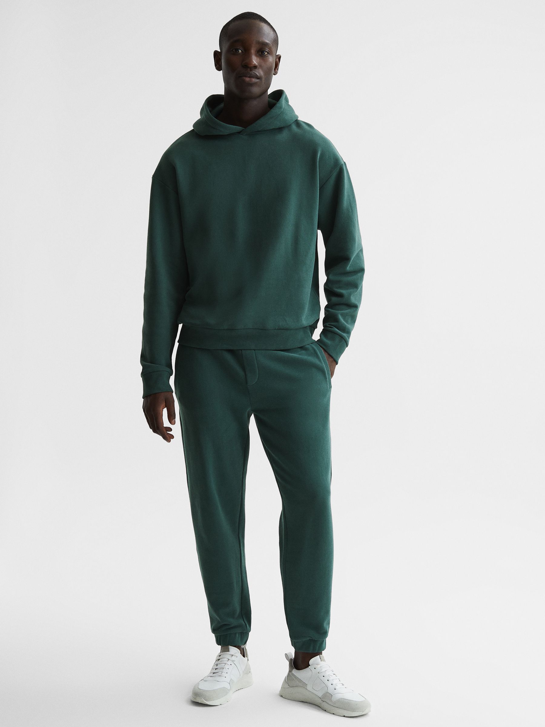Garment Dye Hoodie in Midnight Green - Image 3 of 7
