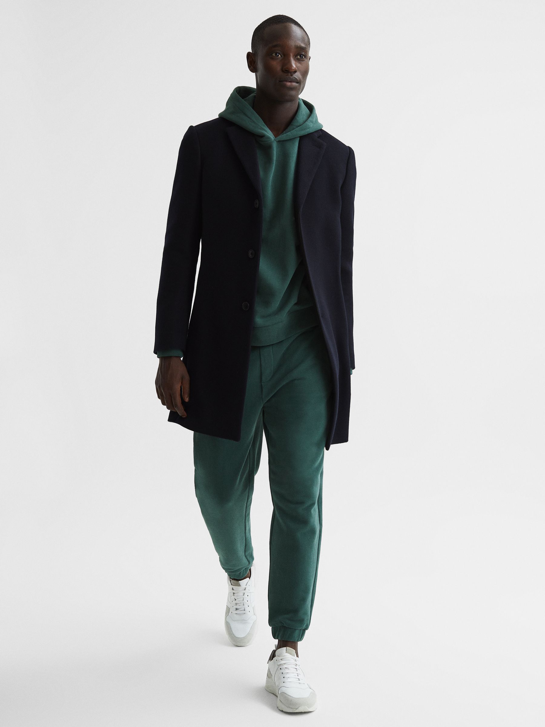 Garment Dye Hoodie in Midnight Green - Image 6 of 7