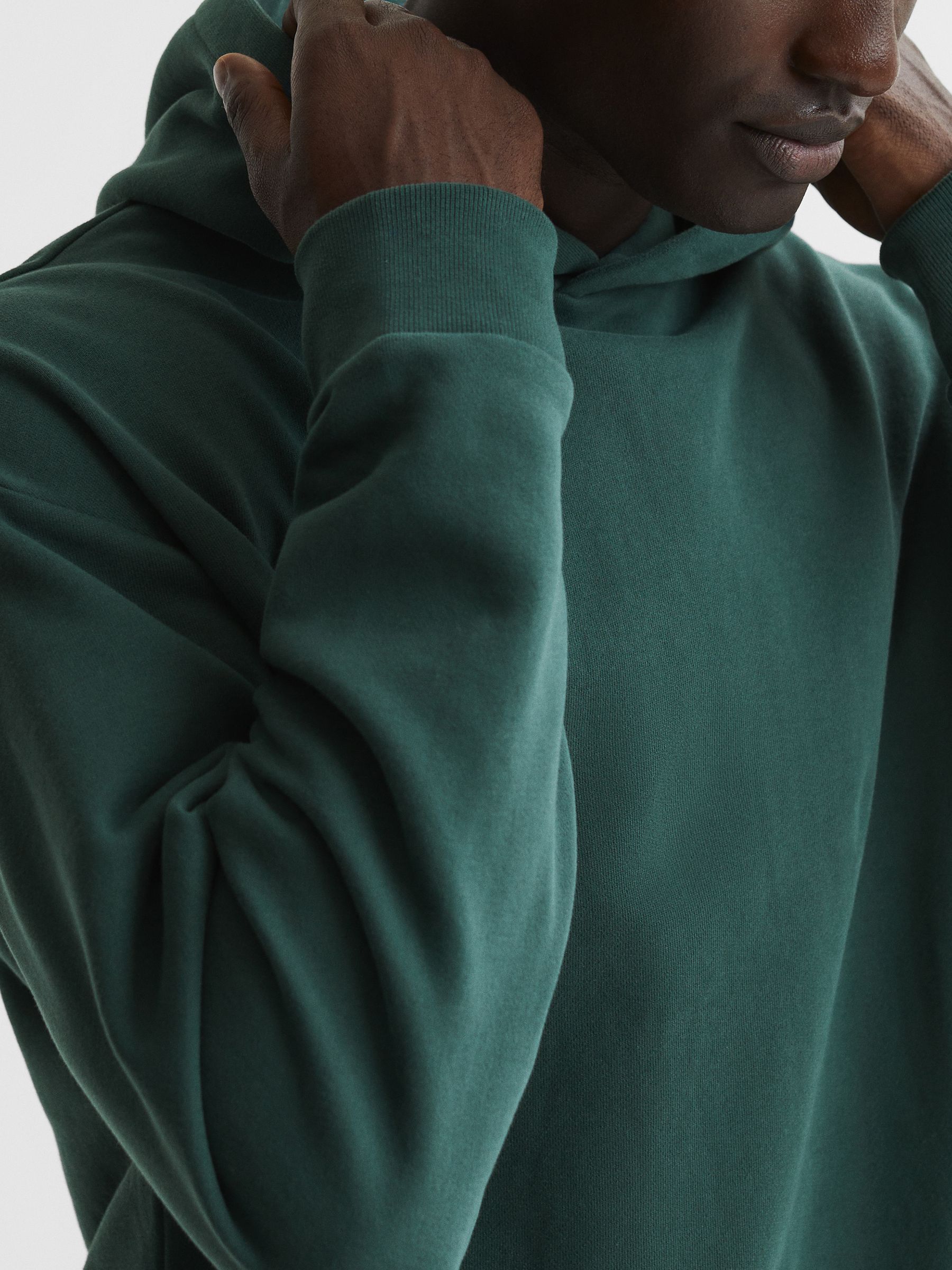 Garment Dye Hoodie in Midnight Green - Image 7 of 7