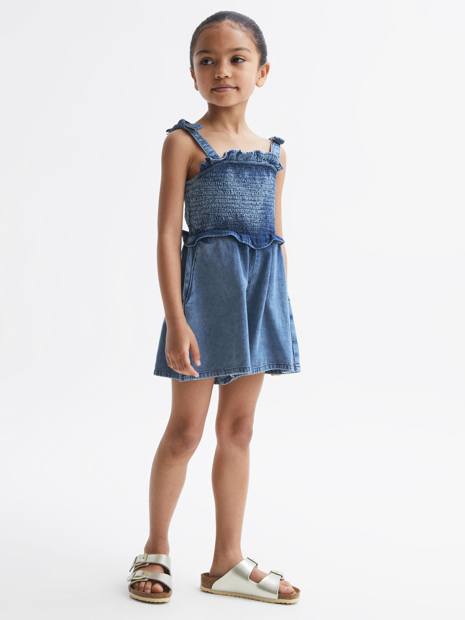 Senior Denim Playsuit in Blue - Image 1 of 8