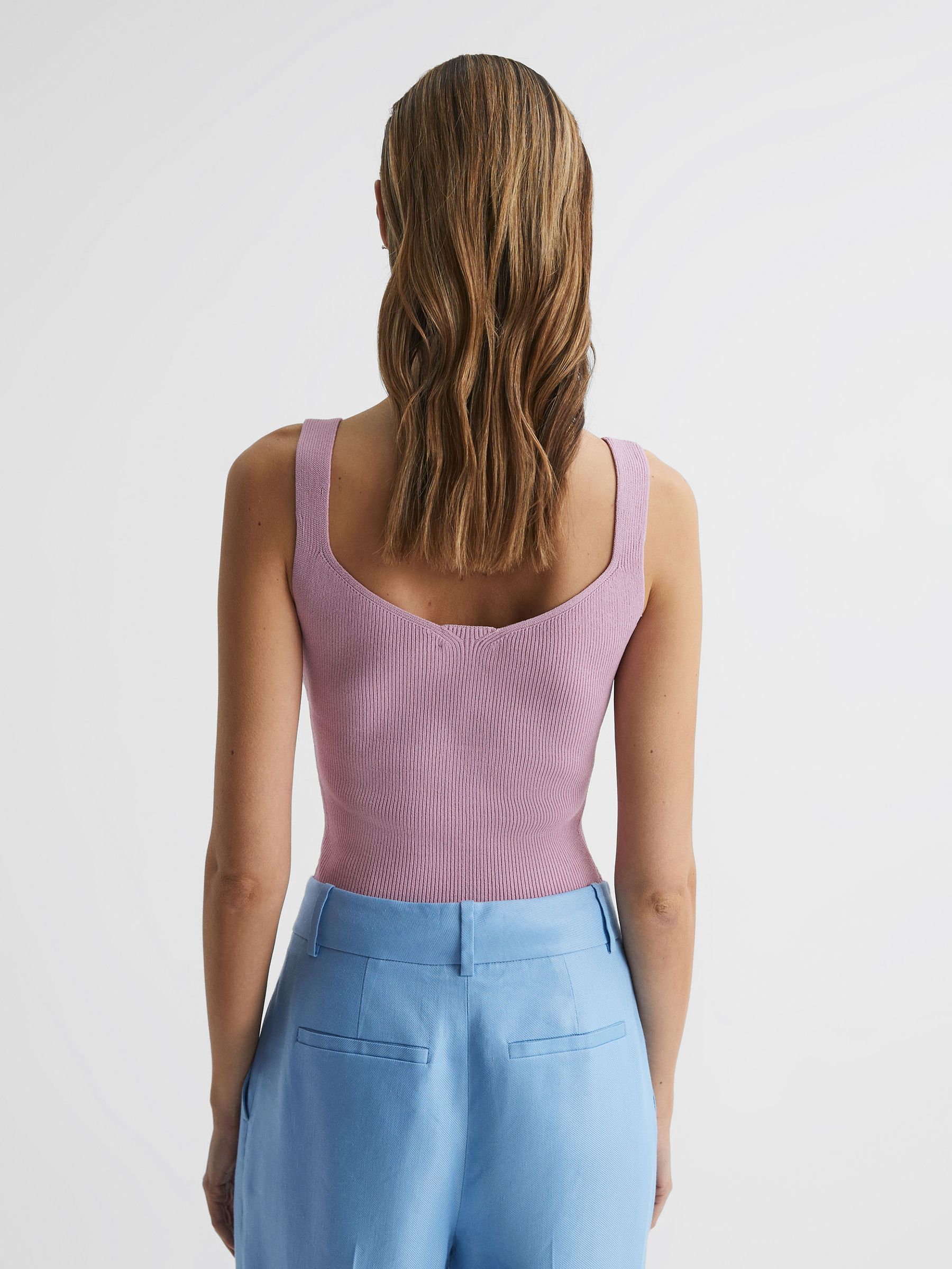Sweetheart Neck Top in Purple - Image 5 of 6