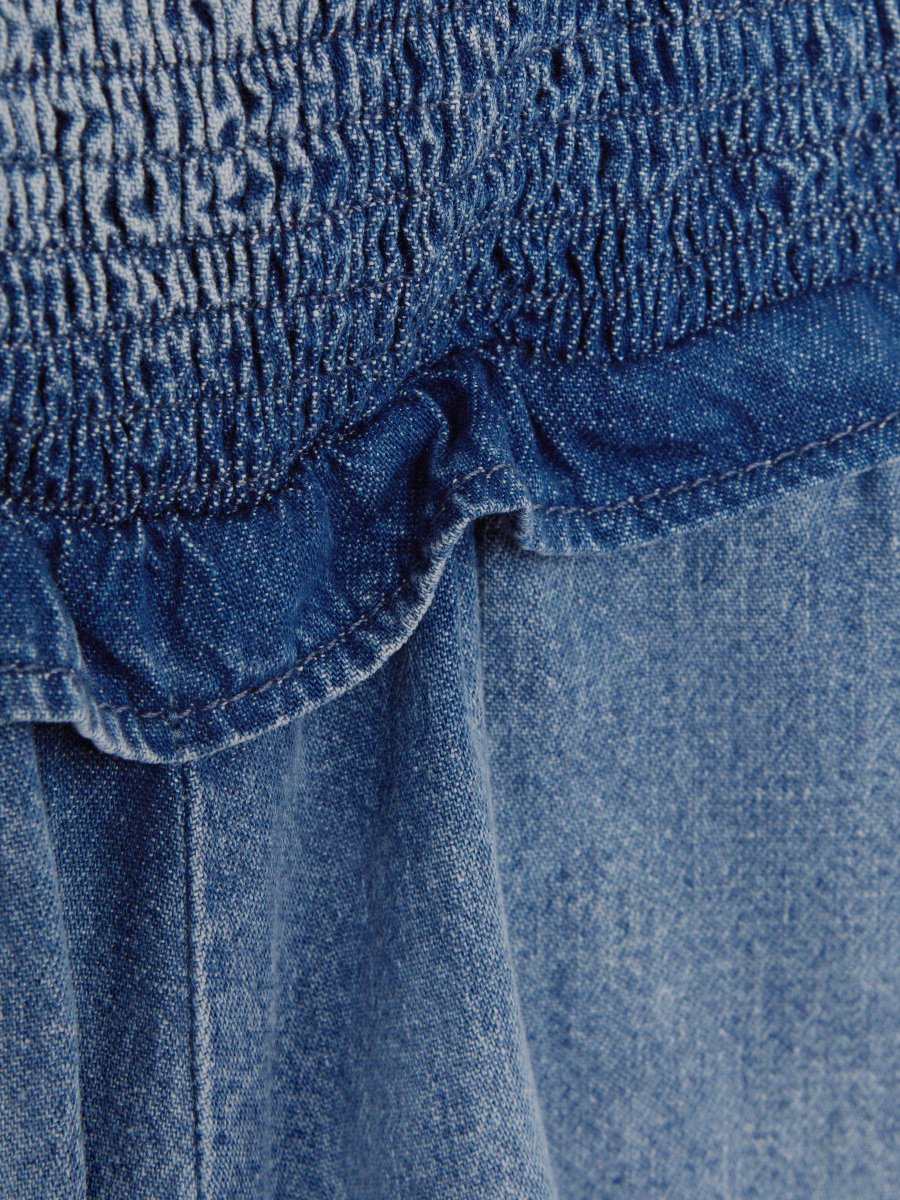 9-12 yrs Denim Playsuit in Blue - Image 8 of 8