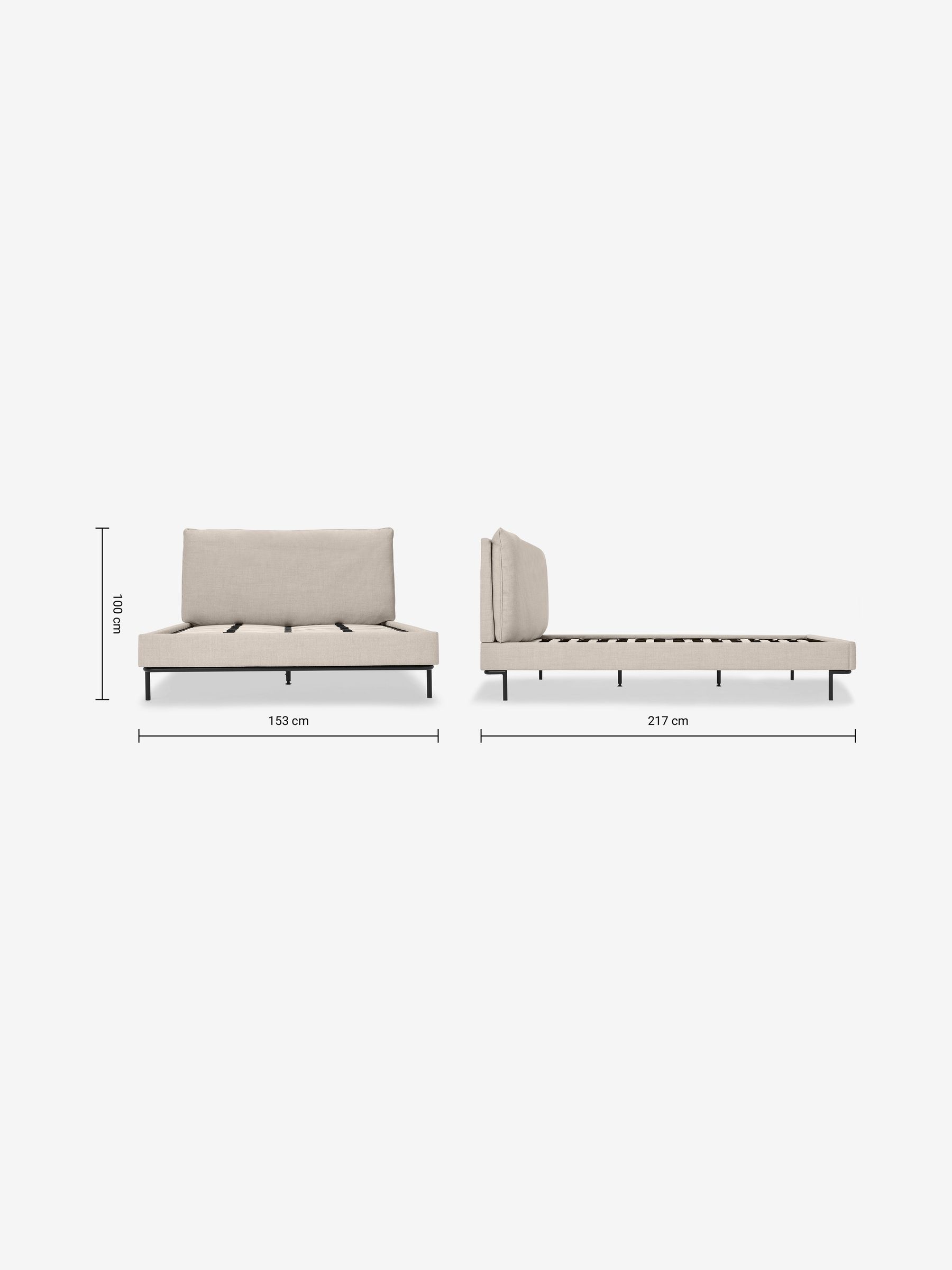 Harlow Bed Frame in Oatmeal - Image 3 of 3